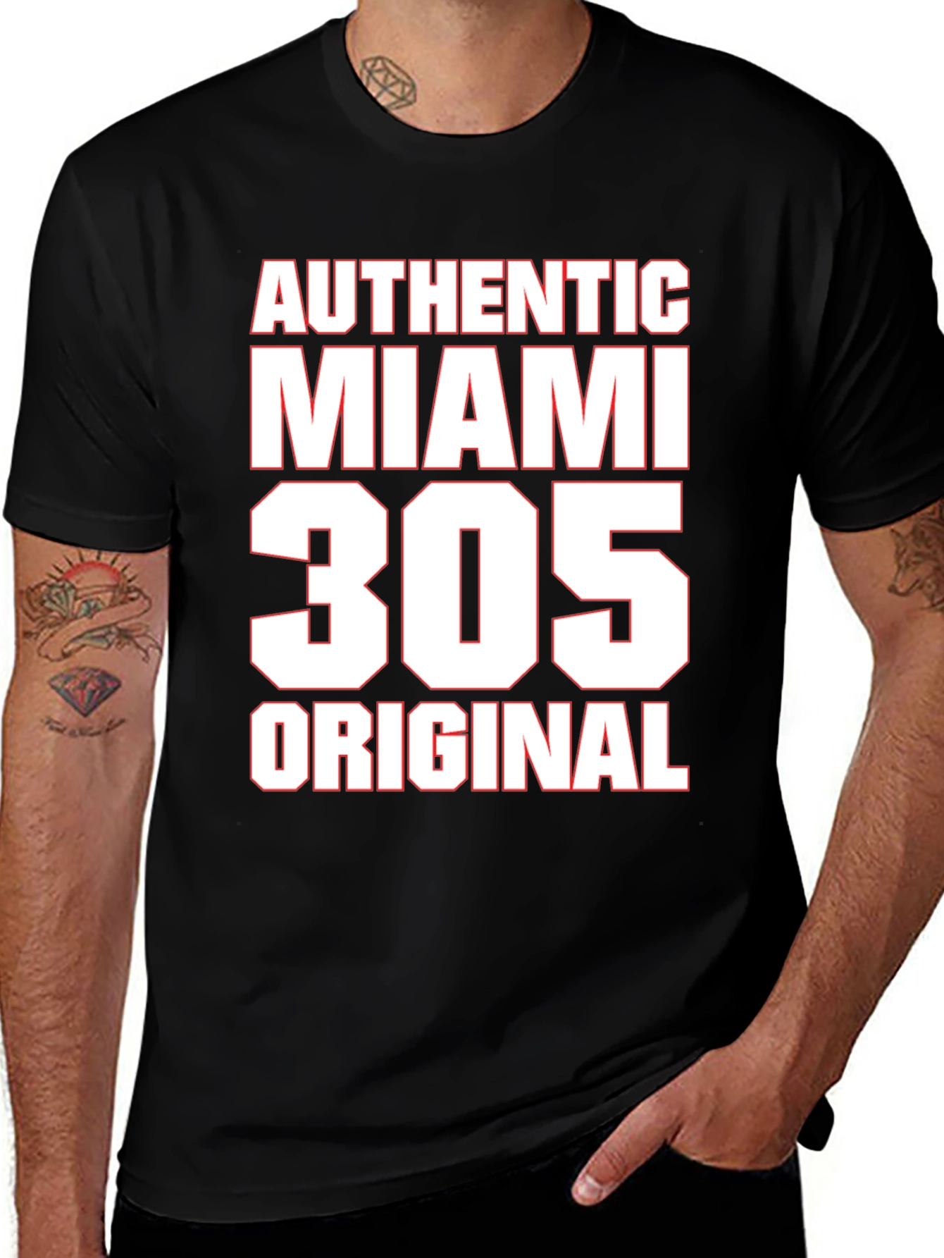 Authentic Miami 305 Original Black T-Shirt