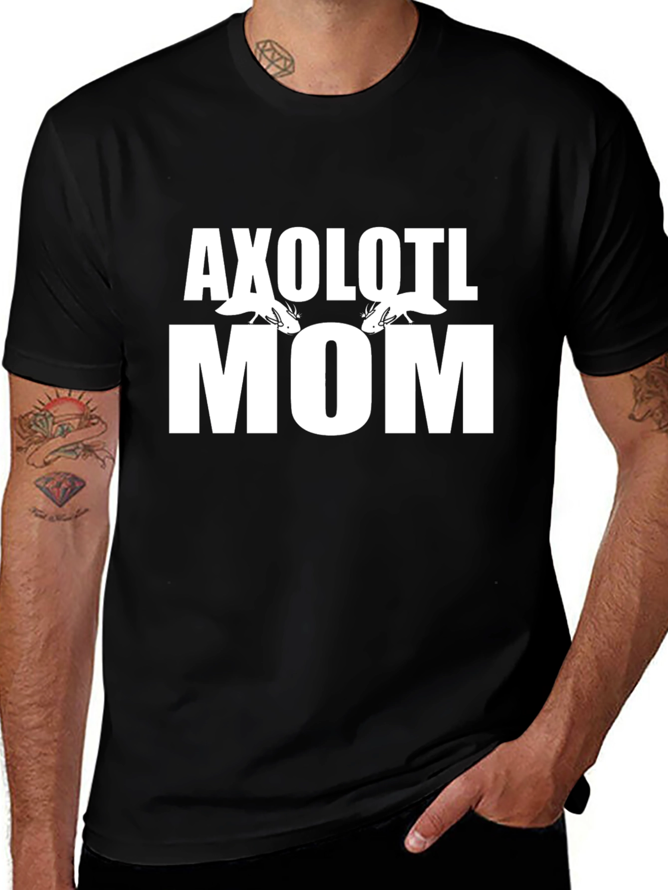 Variant 14 of Axolotl Mom Graphic Tee - Soft Cotton