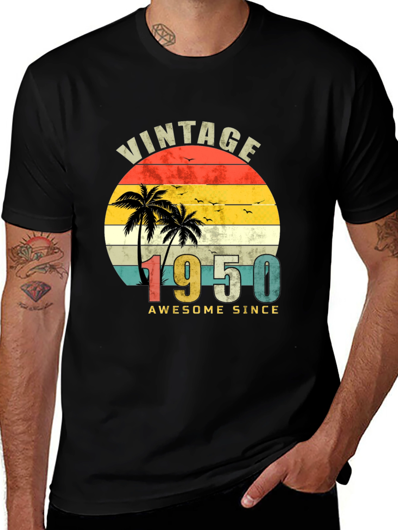 Variant 20 of Vintage 1950 Awesome Since T-Shirt