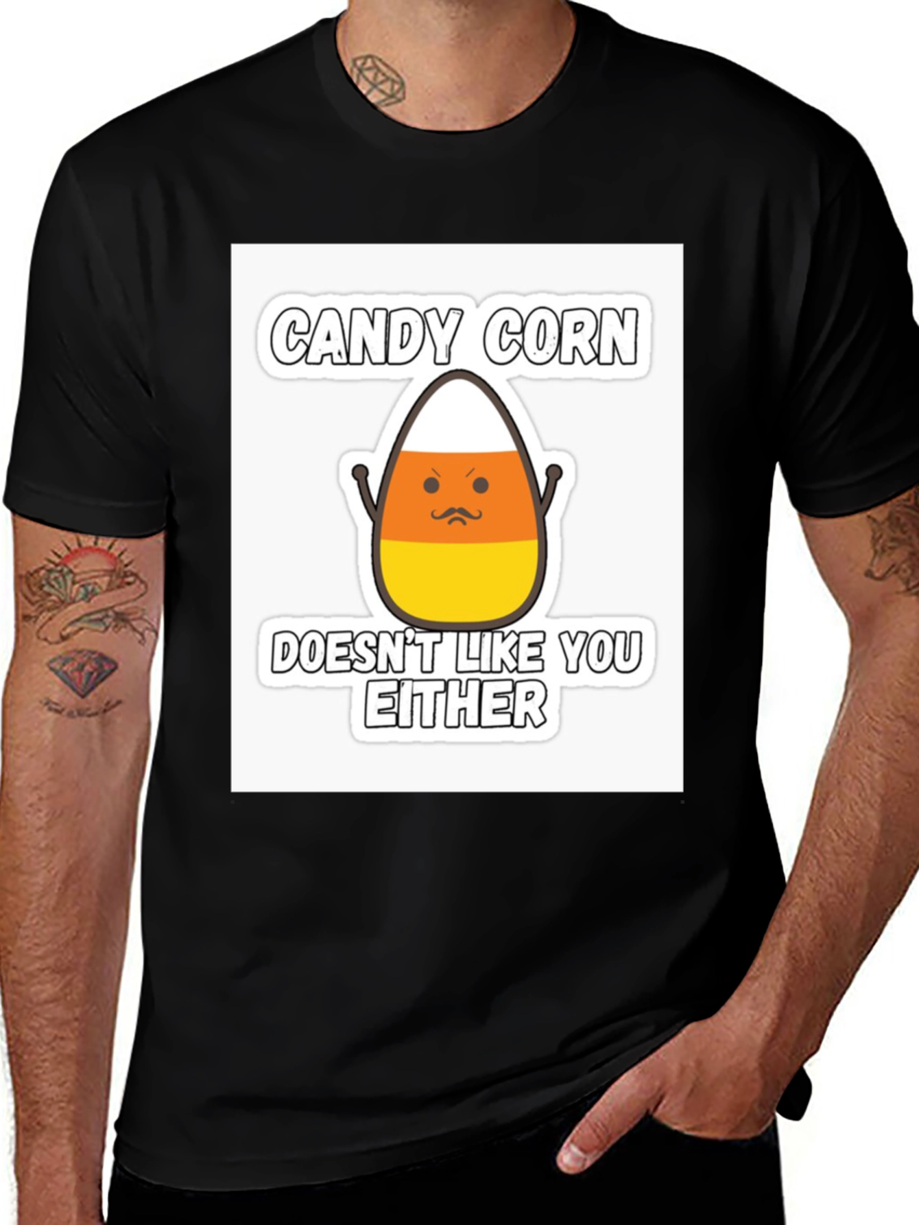 Variant 22 of Candy Corn Doesn't Like You Either Graphic T-Shirt