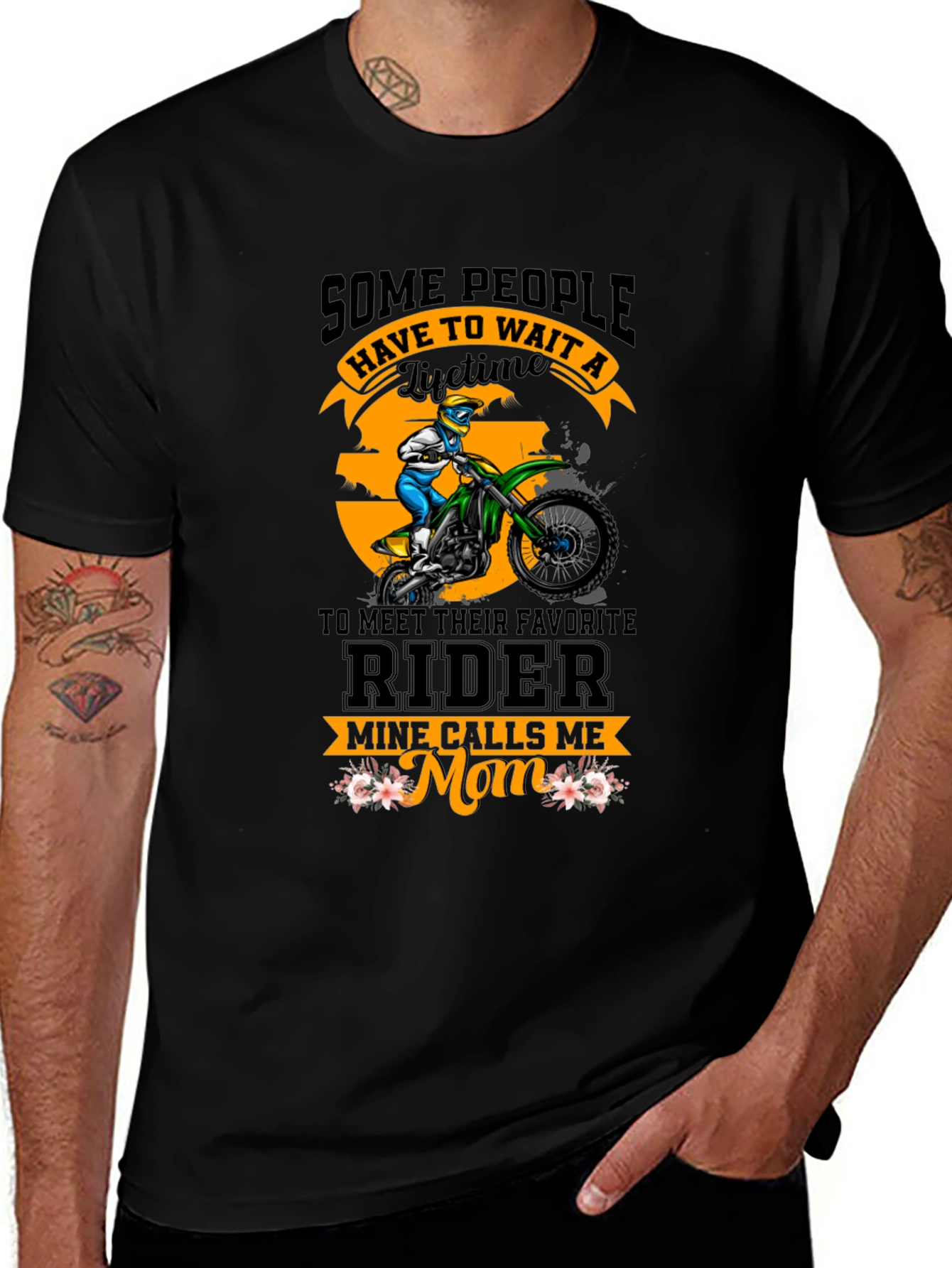 Variant 19 of Motocross Mom T-Shirt - Some People Have to Wait a Lifetime
