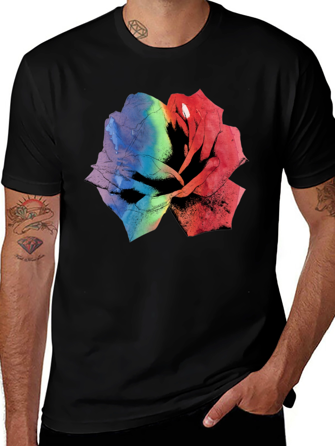 Variant 17 of Watercolor Rose Graphic T-Shirt