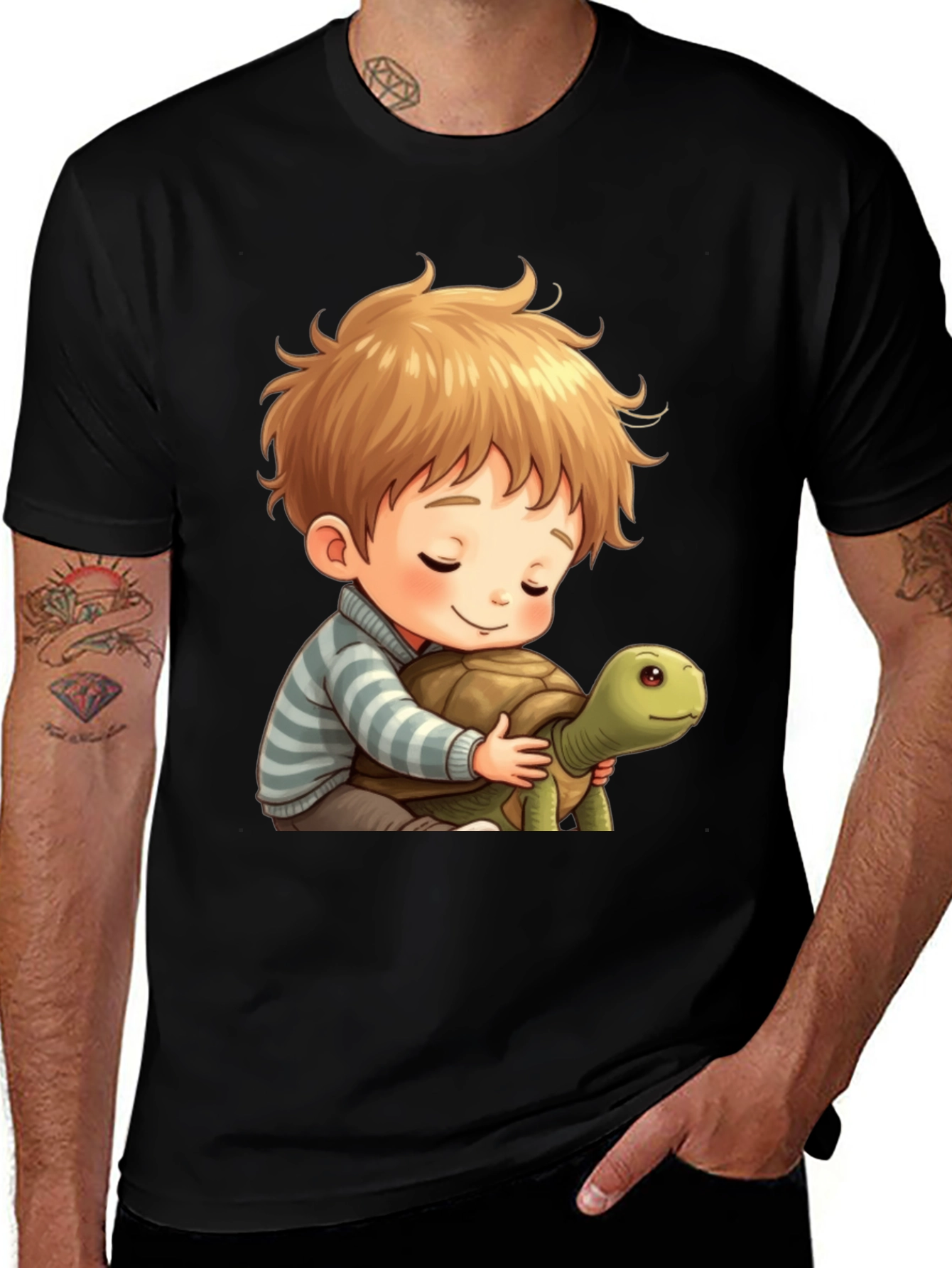 Variant 22 of Boy and Turtle Graphic T-Shirt