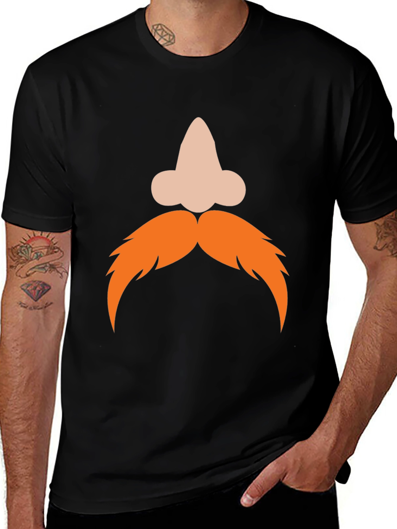 Funny Nose and Mustache Graphic Tee