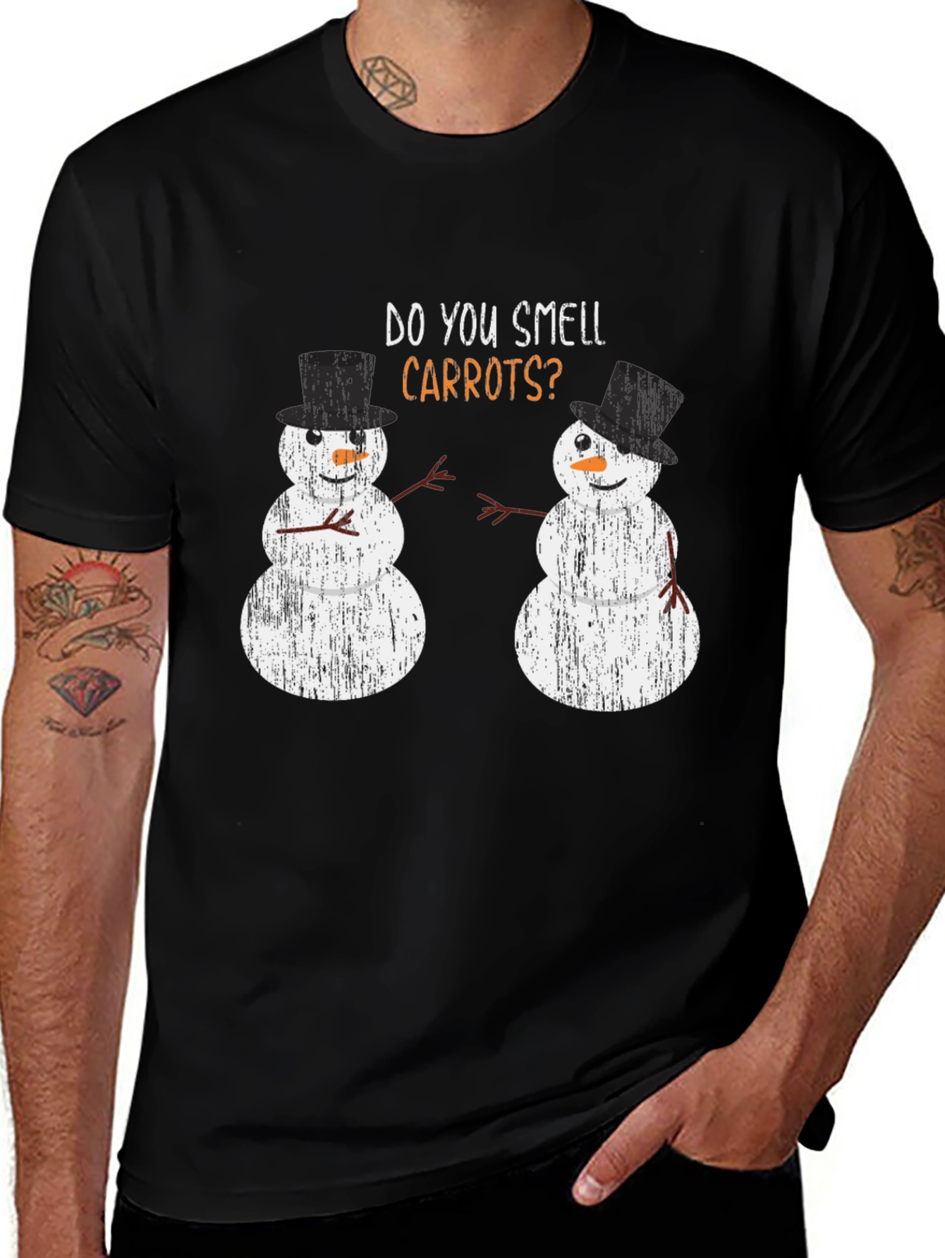 Variant 13 of Funny Snowman Carrots Holiday T-Shirt