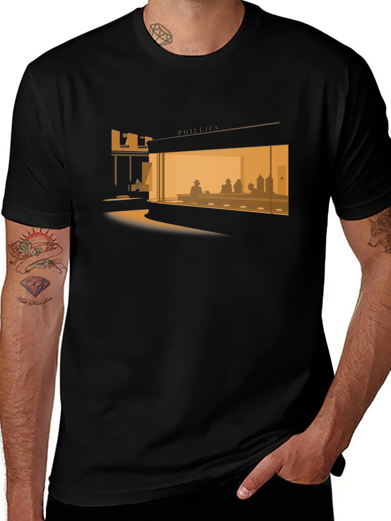 Variant 15 of Nighthawks Diner Graphic T-Shirt