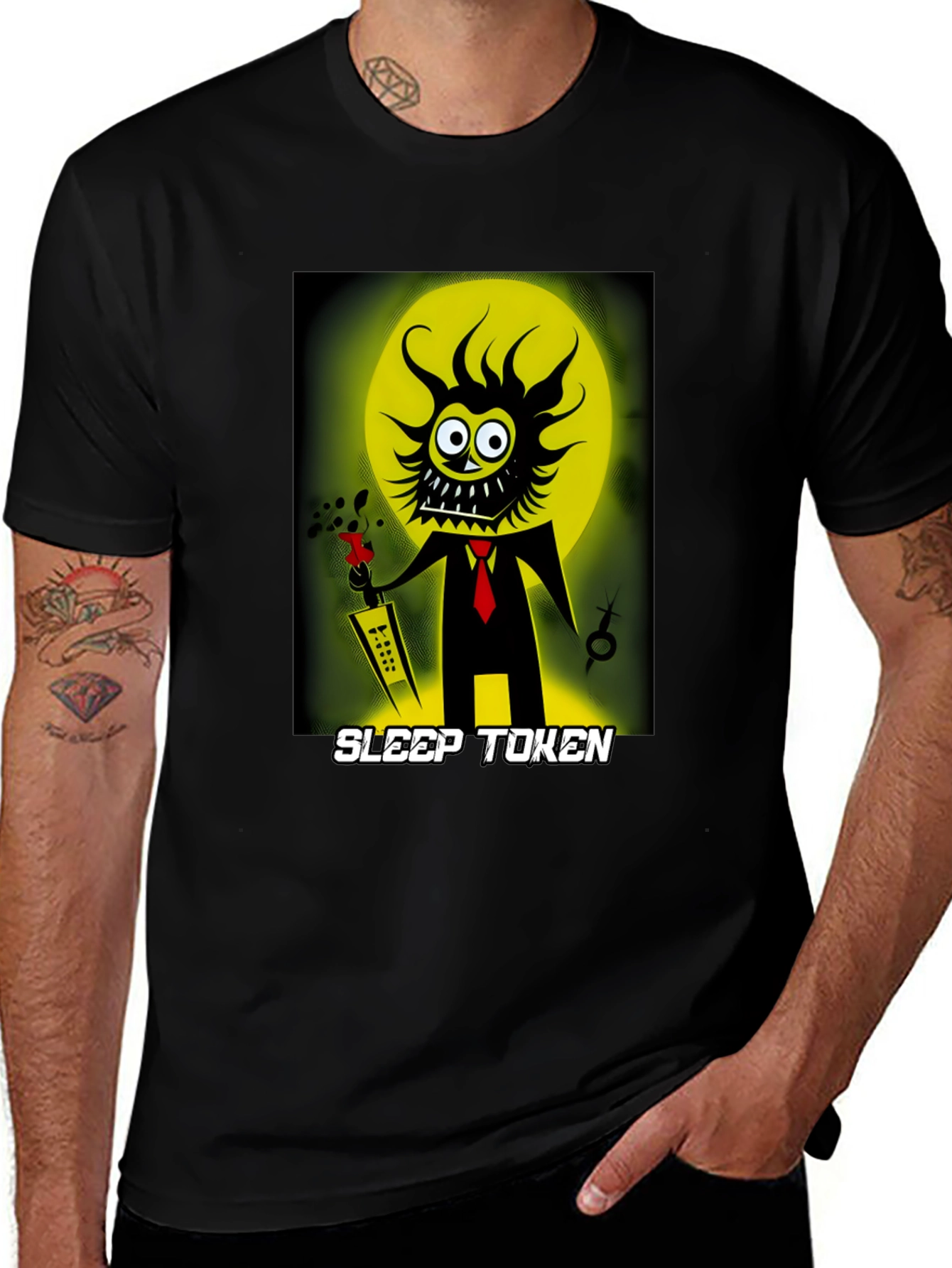 Variant 17 of Sleep Token Graphic Print Black T-Shirt