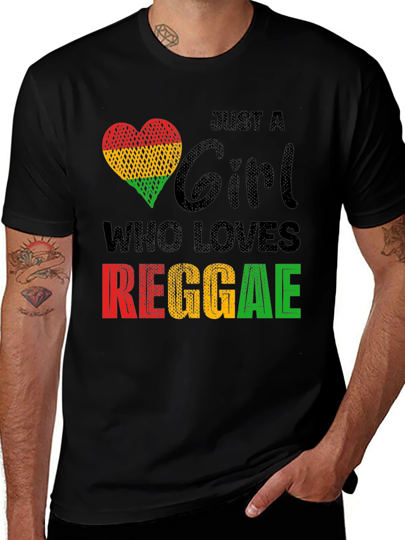 Variant 23 of Reggae Lover T-Shirt: Just a Girl Who Loves Reggae