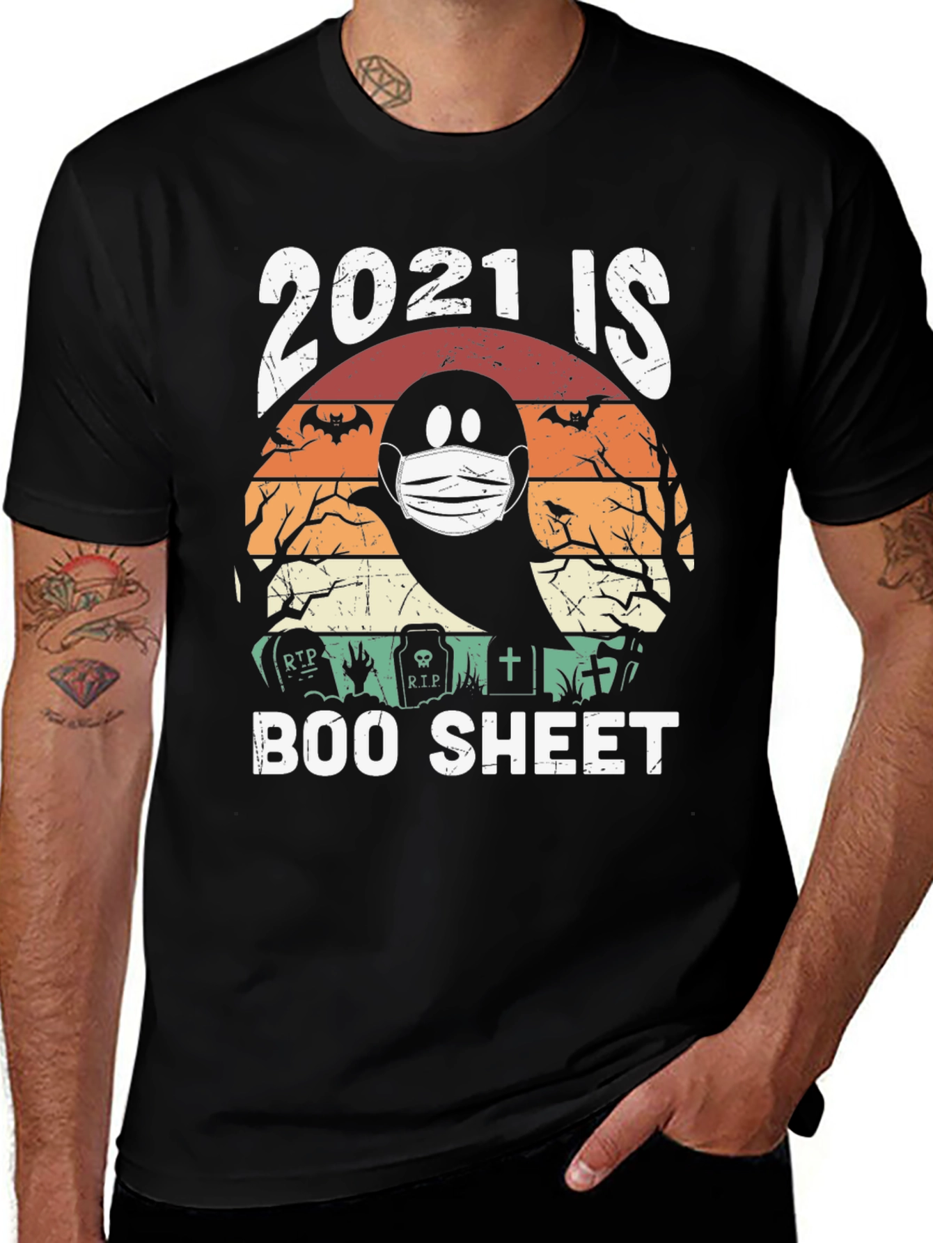 2021 Boo Sheet Ghost T-Shirt - Halloween Mask Tee