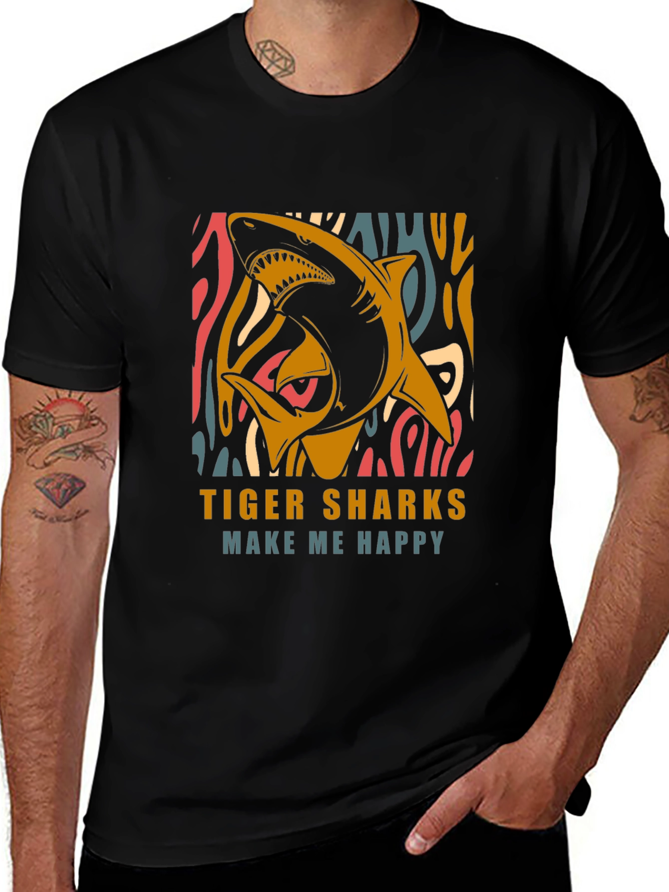 Variant 21 of Tiger Sharks Make Me Happy Graphic Tee