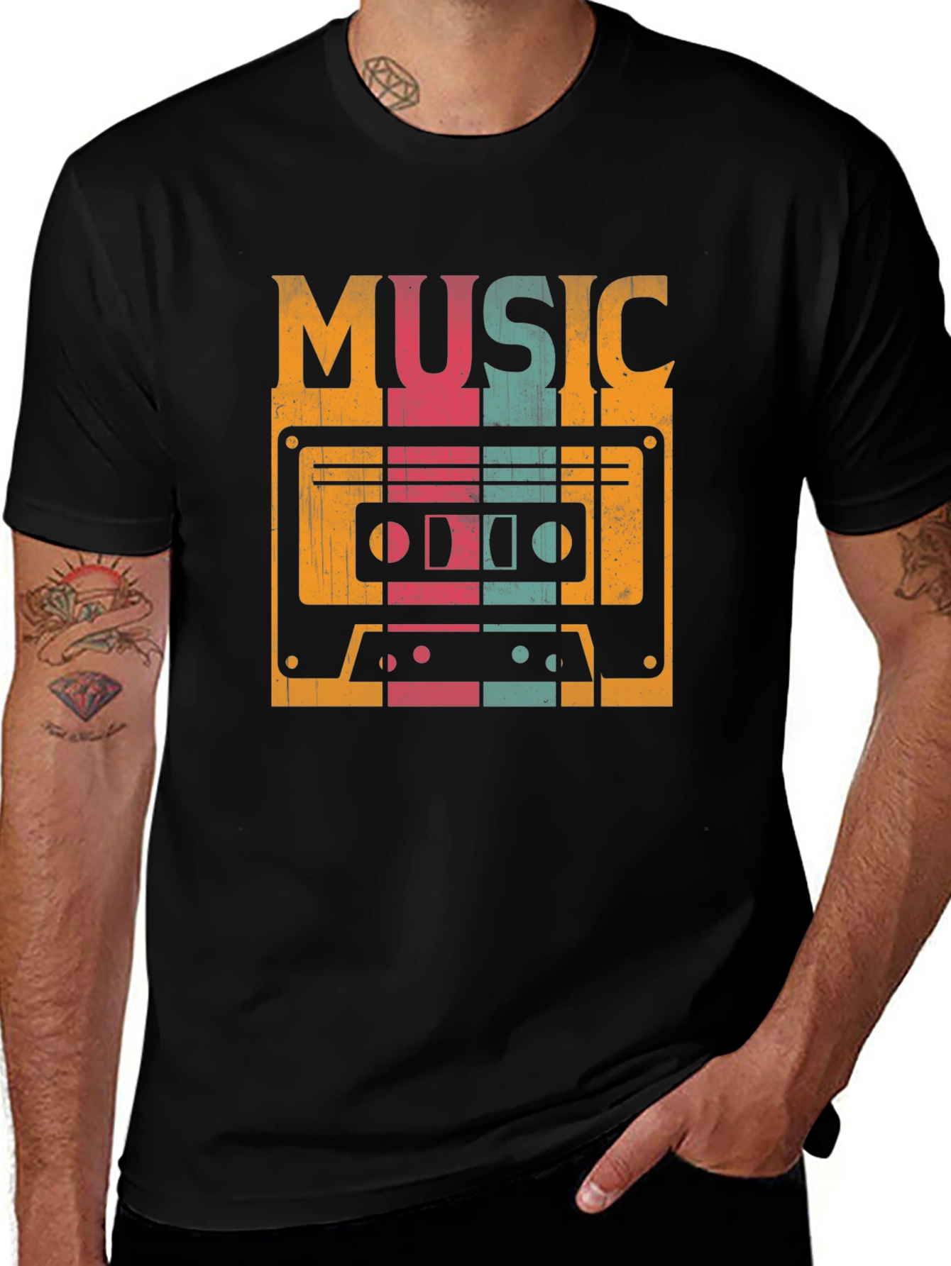 Variant 27 of Retro Music Cassette Graphic Tee - Vintage Style Shirt