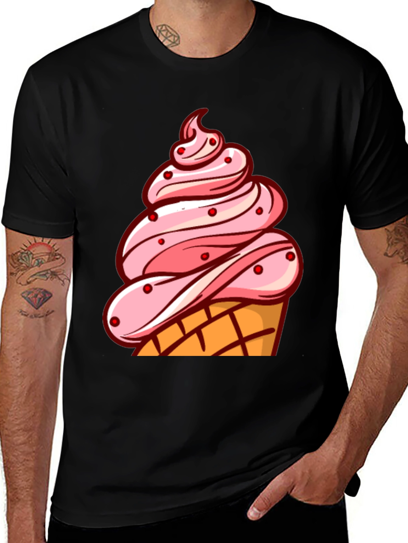 Variant 16 of Ice Cream Cone Graphic Tee - Sweet Style!