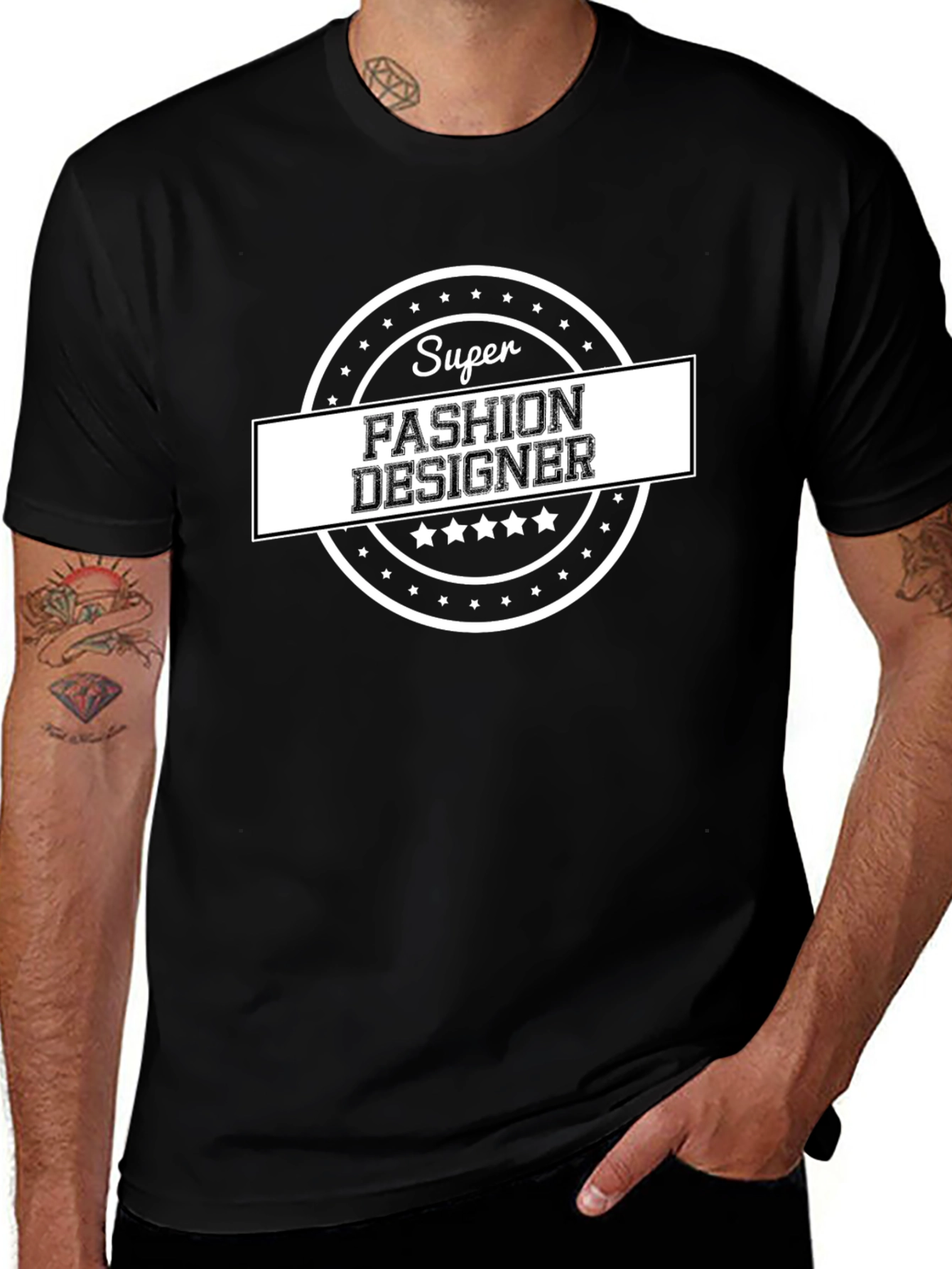 Variant 12 of Super Fashion Designer Black T-Shirt
