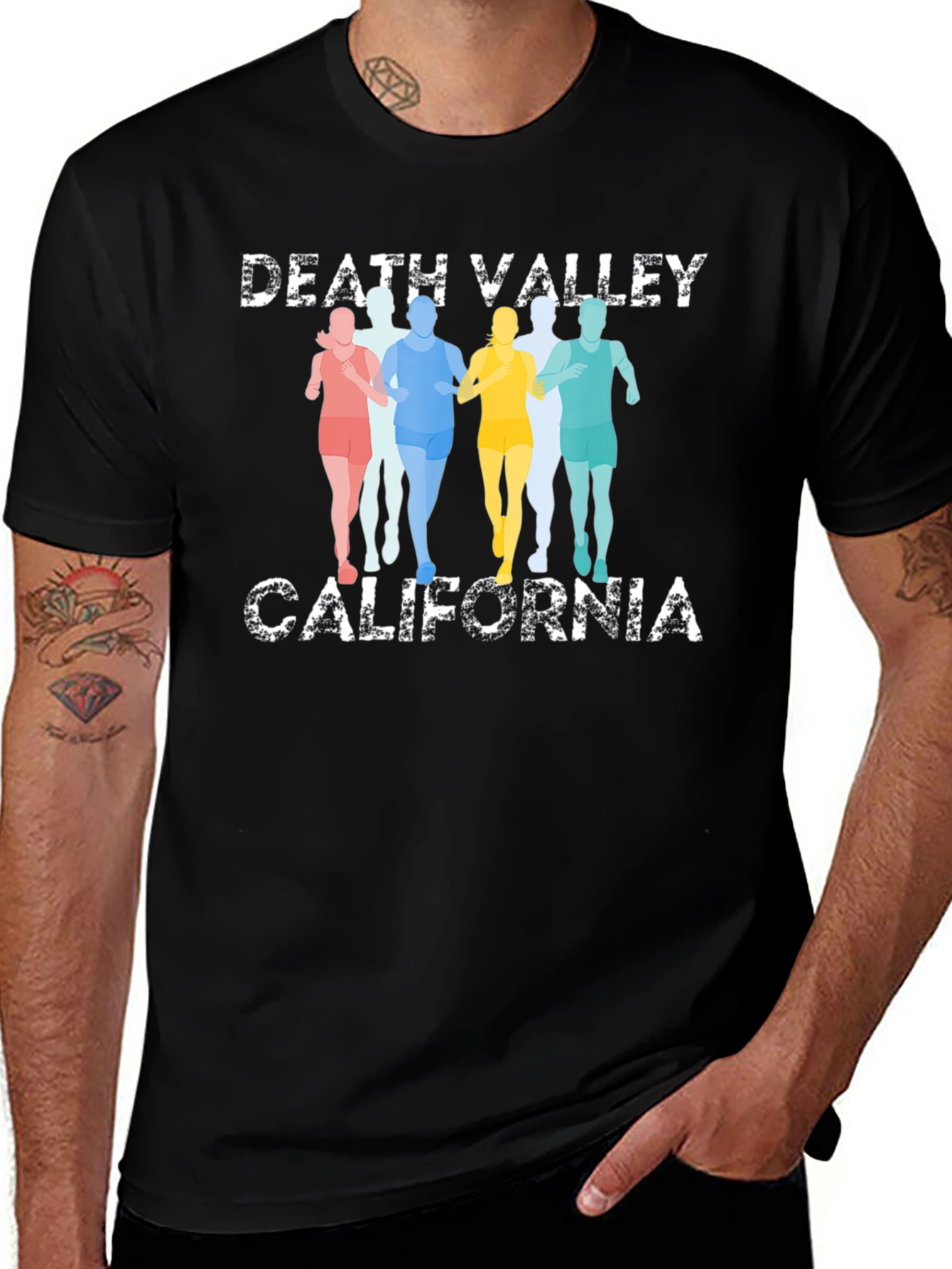 Death Valley California Runners Black T-Shirt