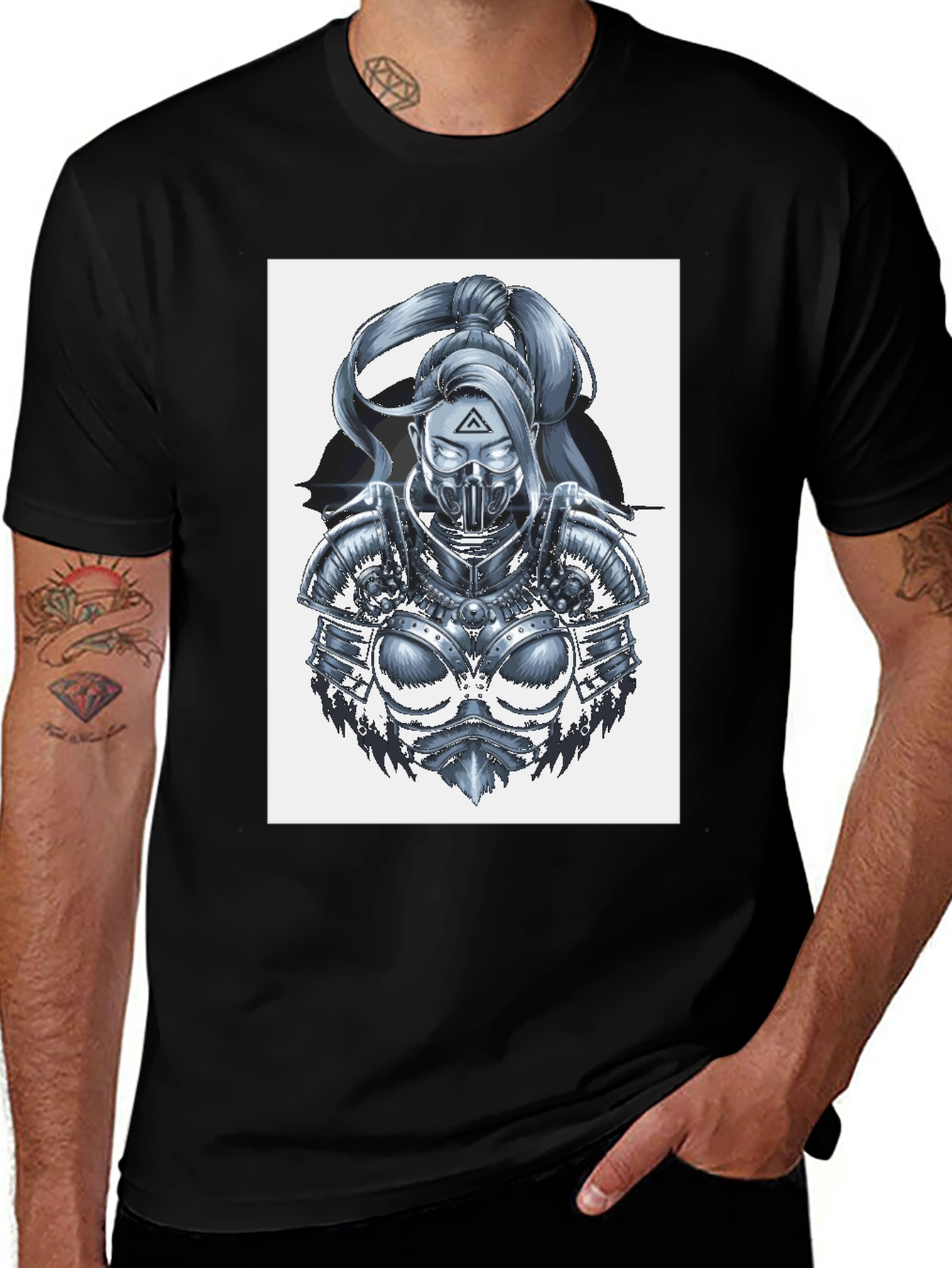 Warrior Woman T-Shirt: Metallic Armor Graphic Tee