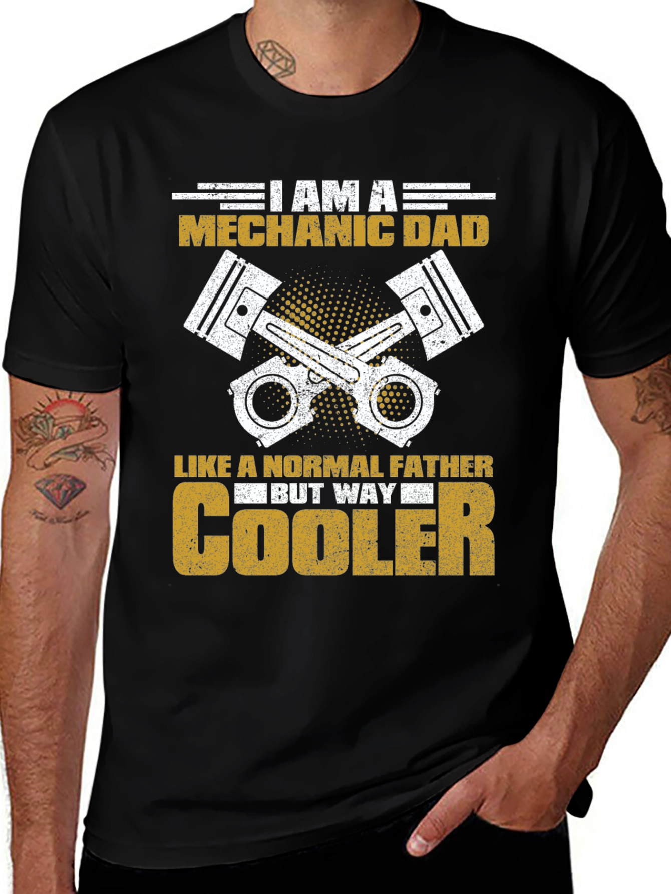 Variant 22 of Mechanic Dad T-Shirt - Cool Father's Day Gift