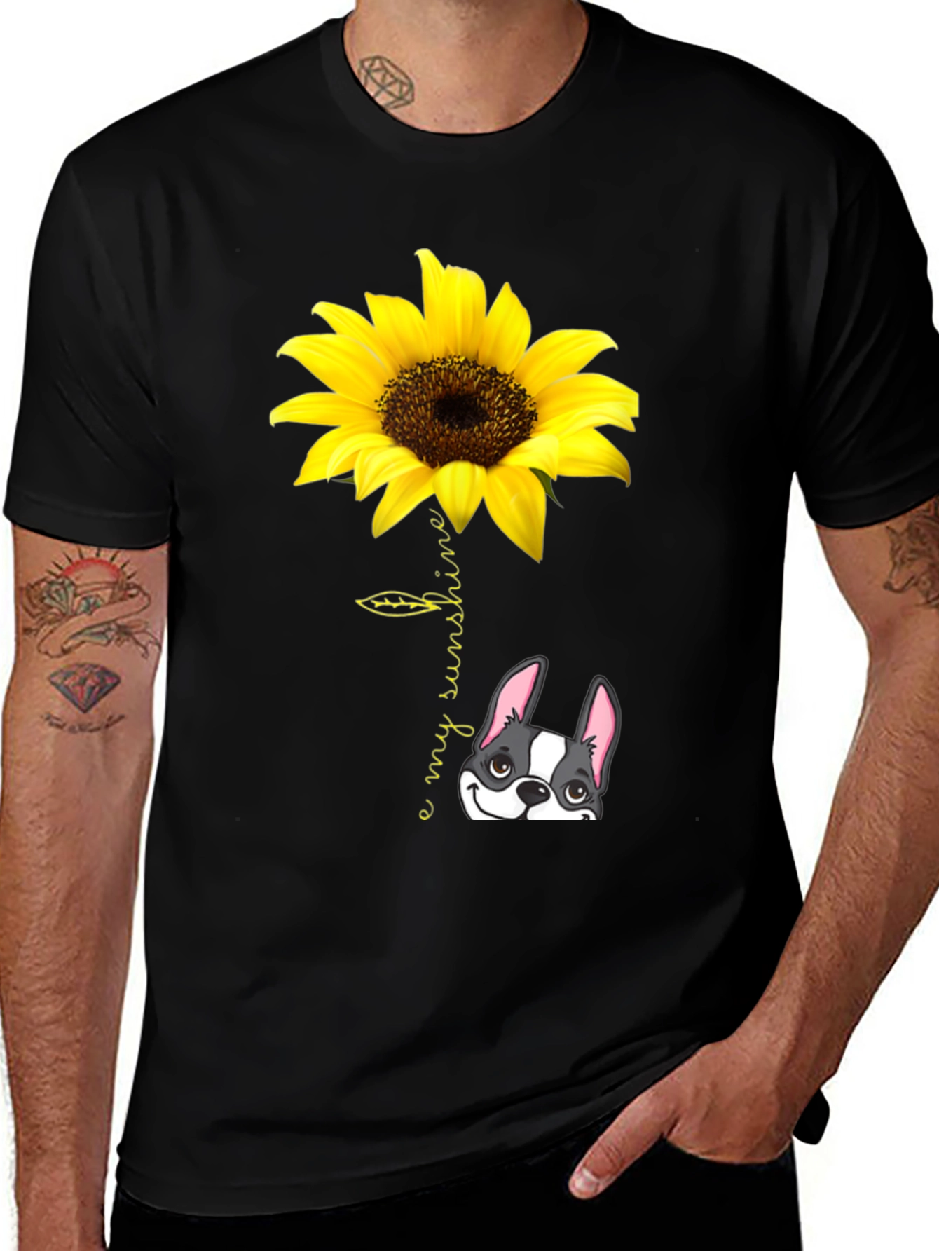 Sunflower Dog T-Shirt - "You are My Sunshine"