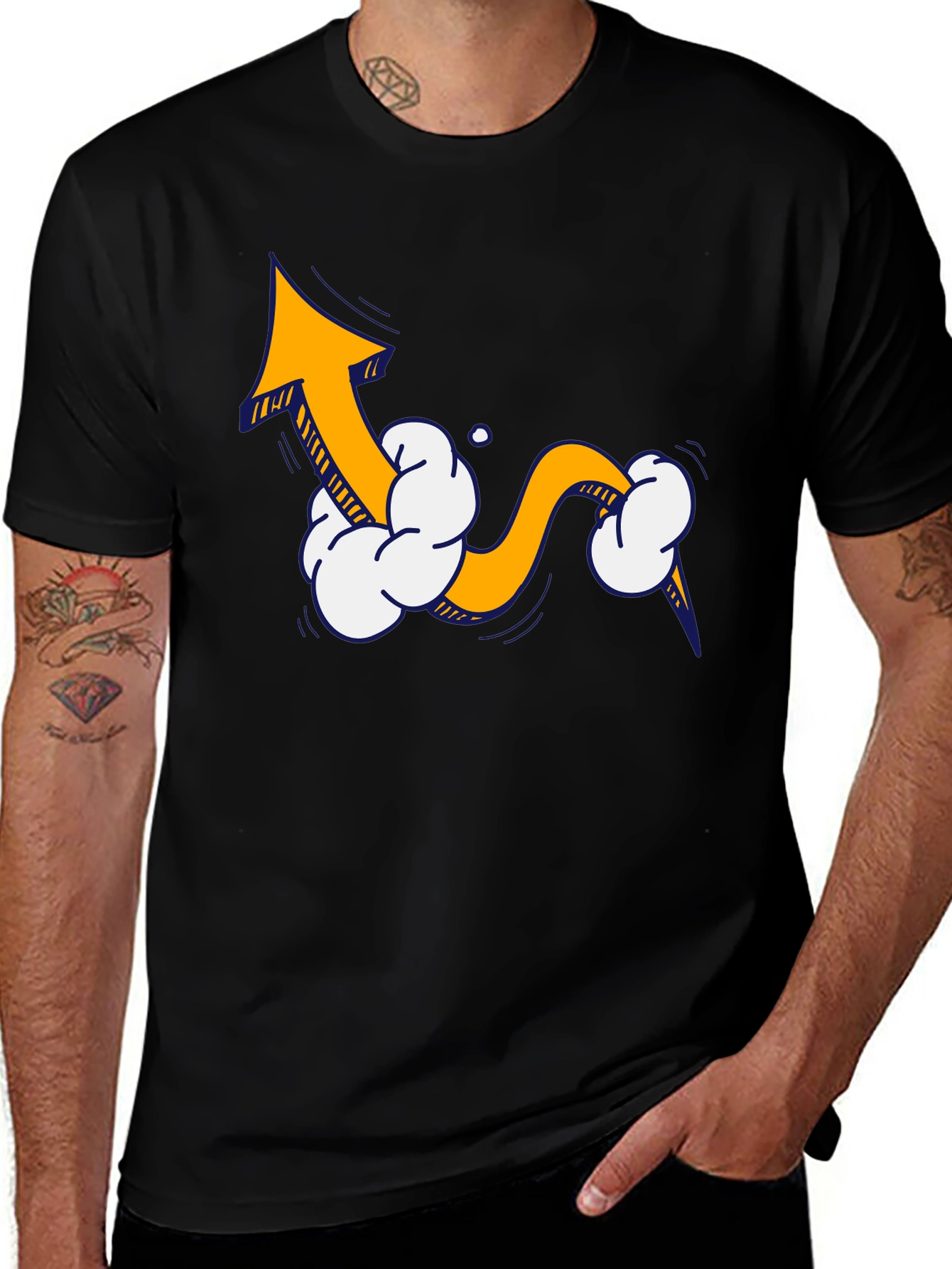 Variant 17 of Humorous Cartoon Arrow Graphic Tee