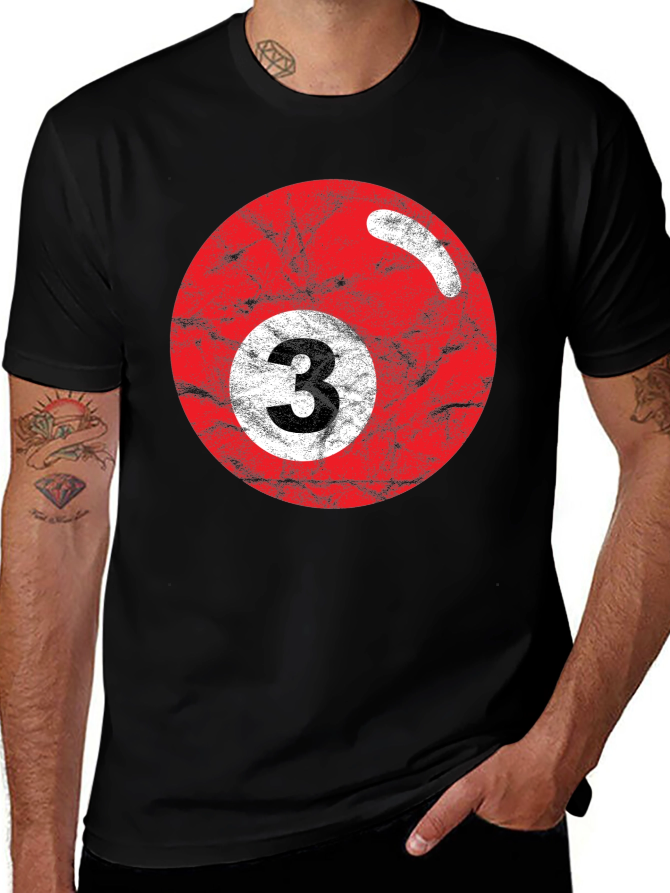 Variant 16 of Vintage Red 3 Ball Graphic T-Shirt