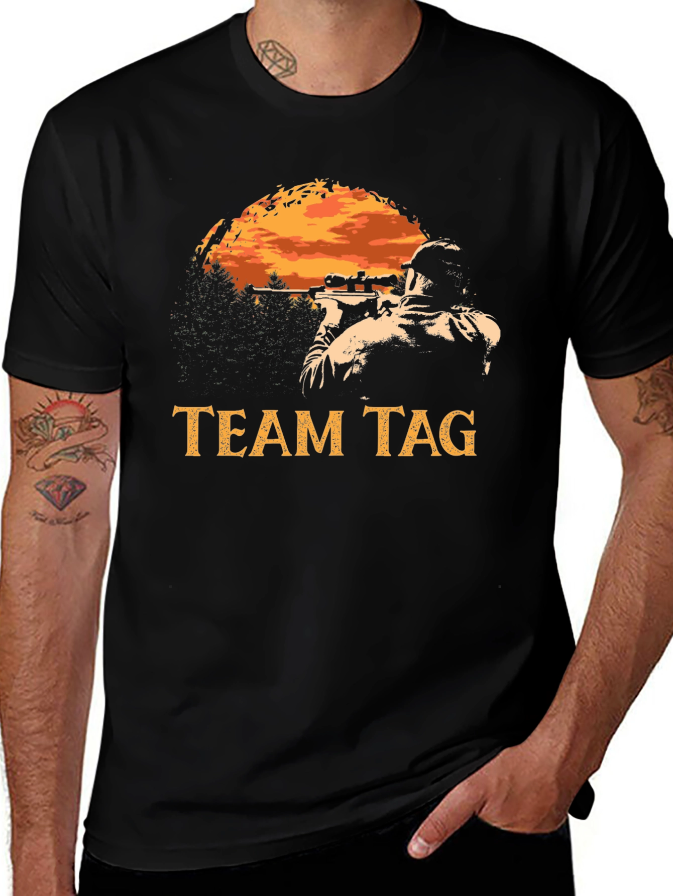 Variant 10 of Team Tag Sniper T-Shirt