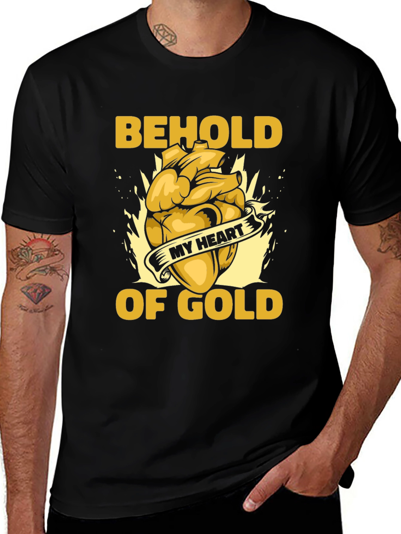 Variant 12 of Behold My Heart of Gold Graphic Tee