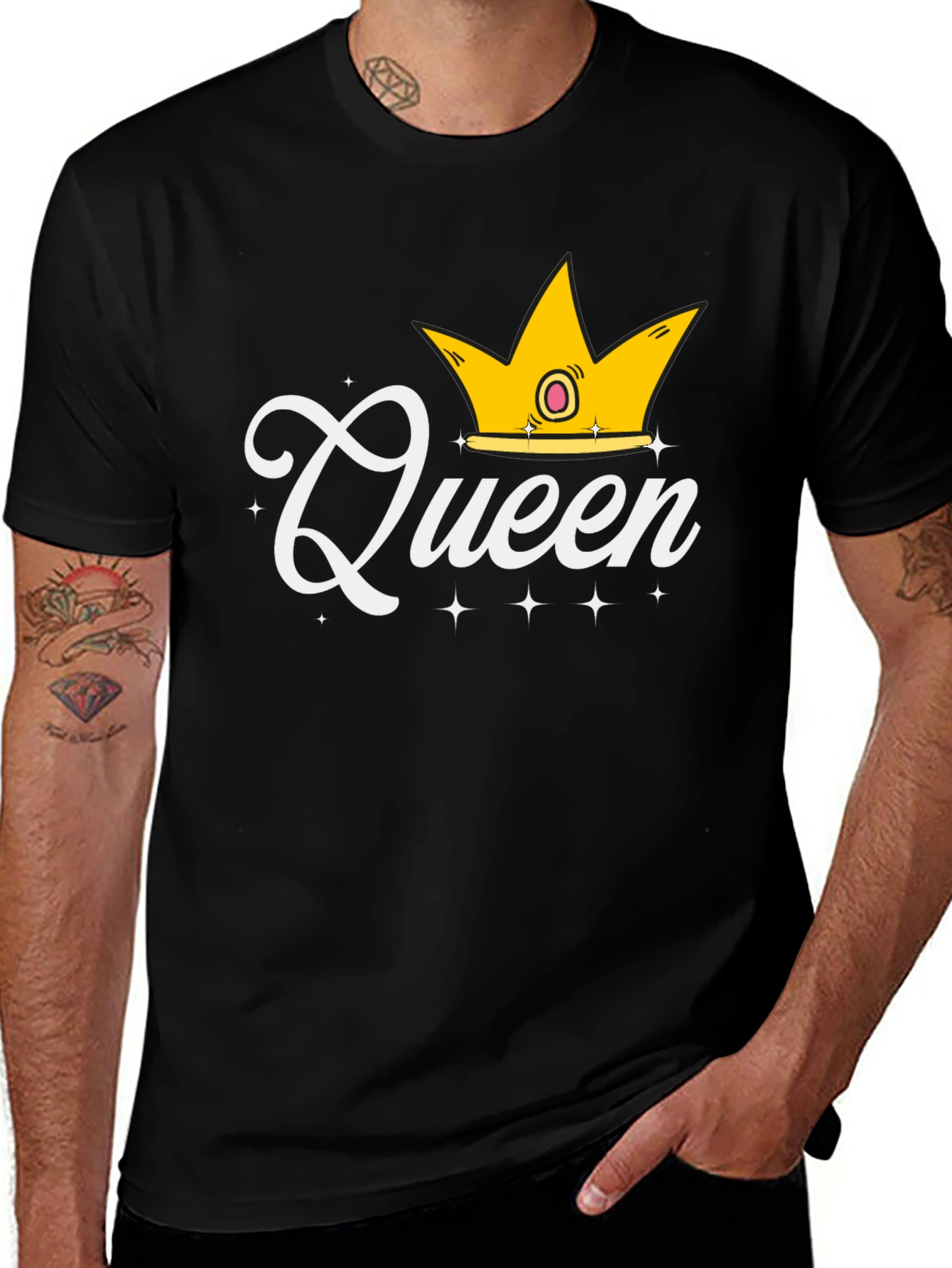 Variant 24 of Queen Crown Graphic Black T-Shirt