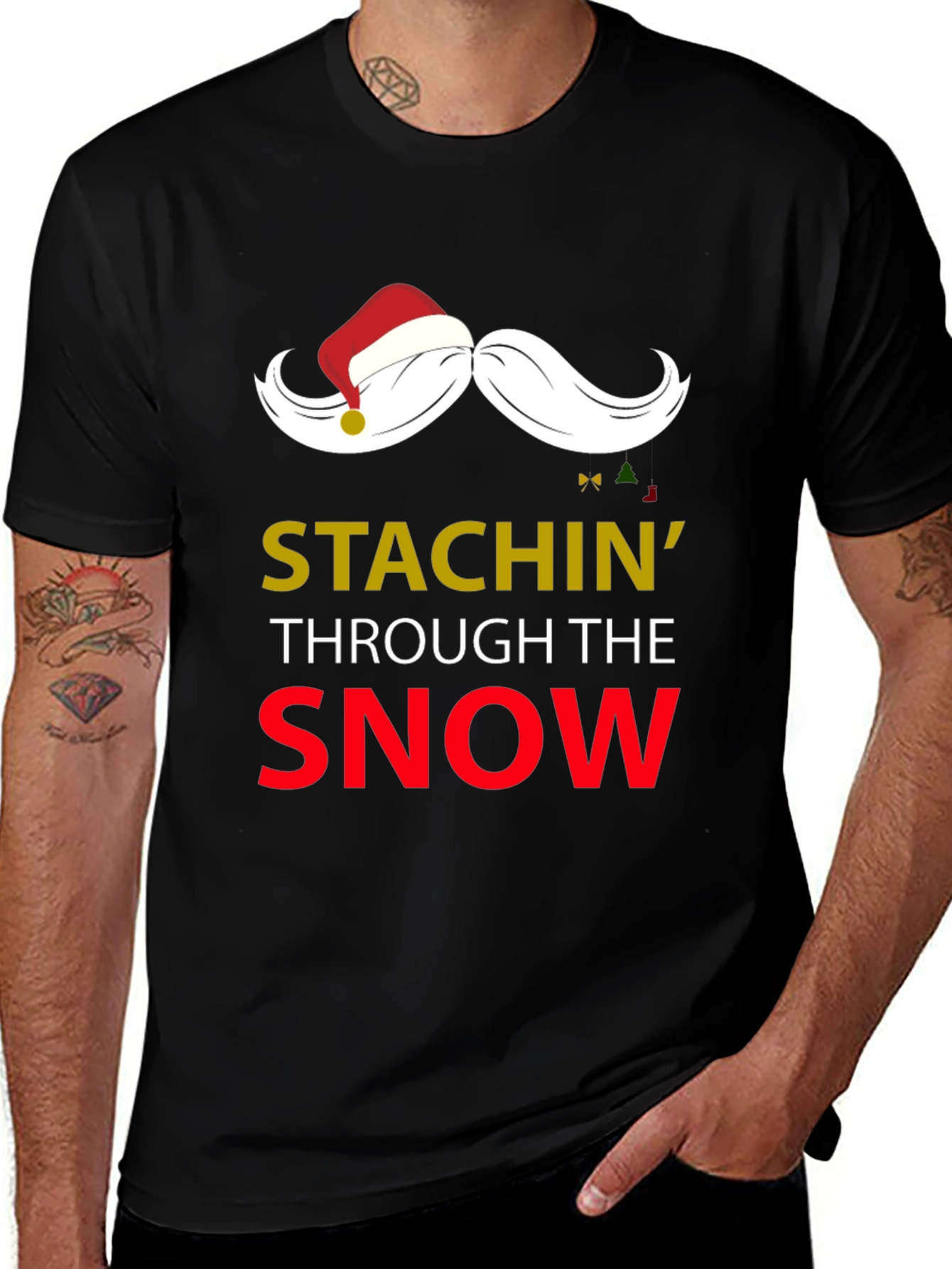 Stachin' Through The Snow Christmas T-Shirt