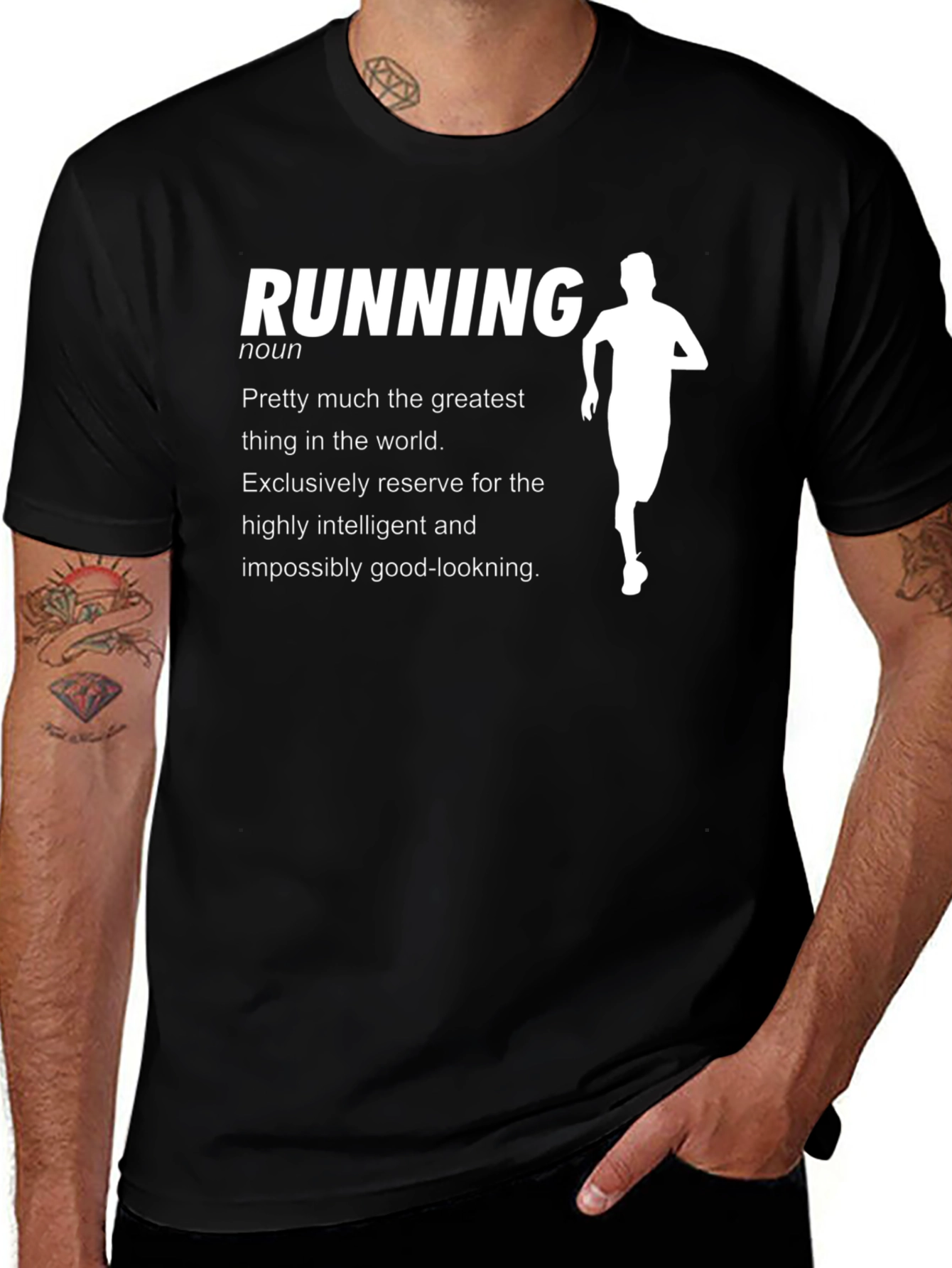 Variant 19 of Running Definition Black T-Shirt - Funny Athlete Shirt