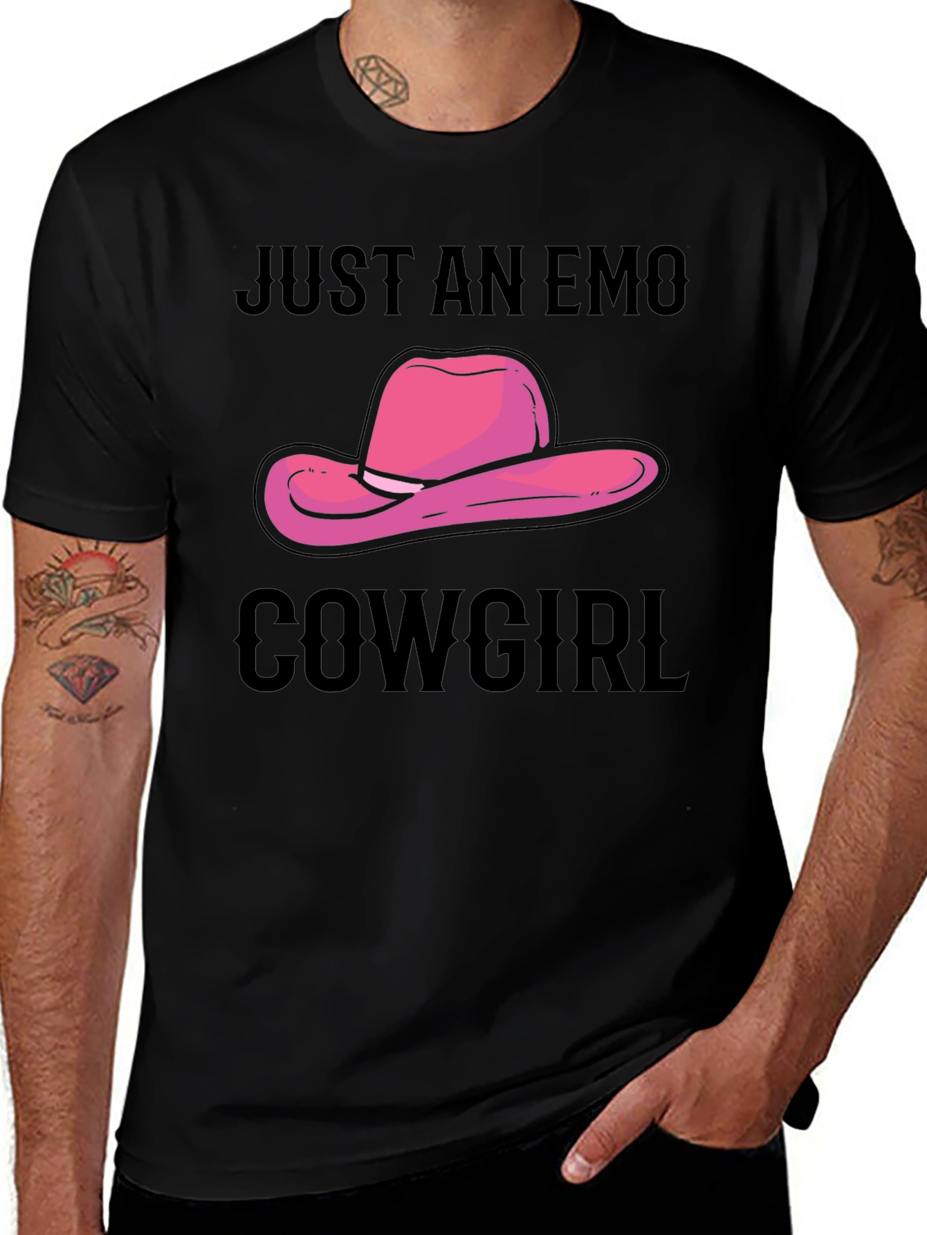 Variant 2 of Just An Emo Cowgirl T-Shirt - Unique Graphic Tee