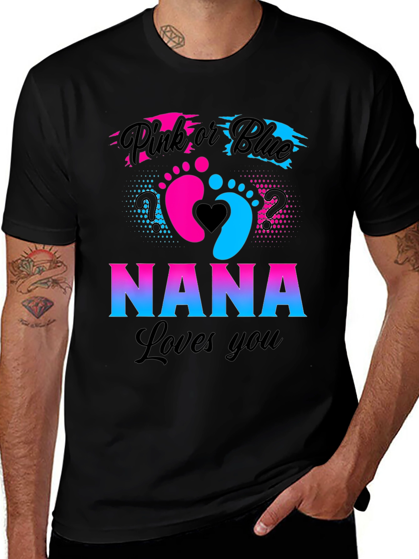 Nana Loves You Gender Reveal T-Shirt
