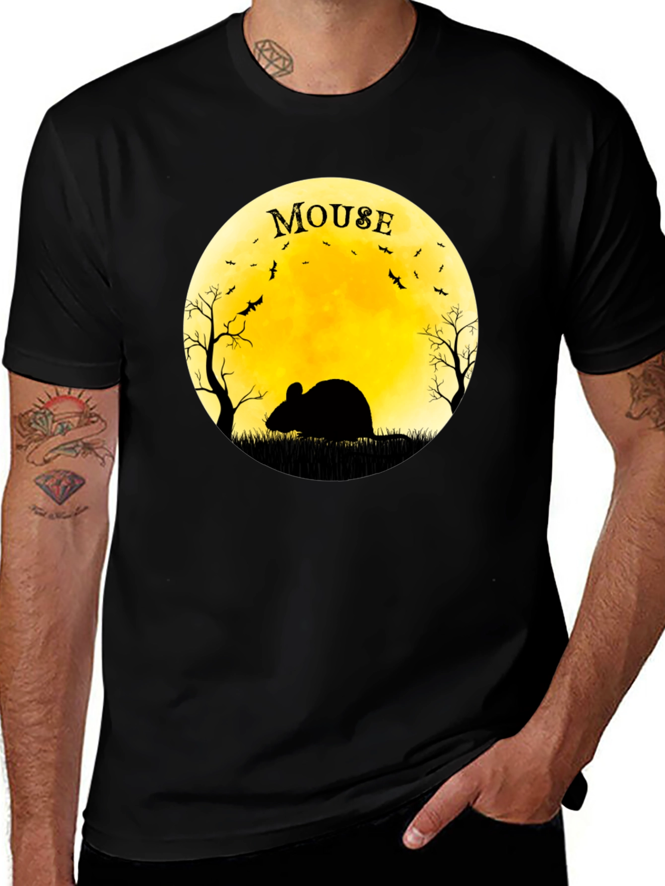 Variant 11 of Halloween Mouse on the Moon Graphic T-Shirt