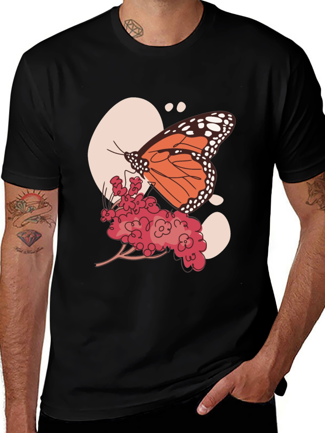 Variant 12 of Butterfly Graphic Tee - Nature Inspired Print