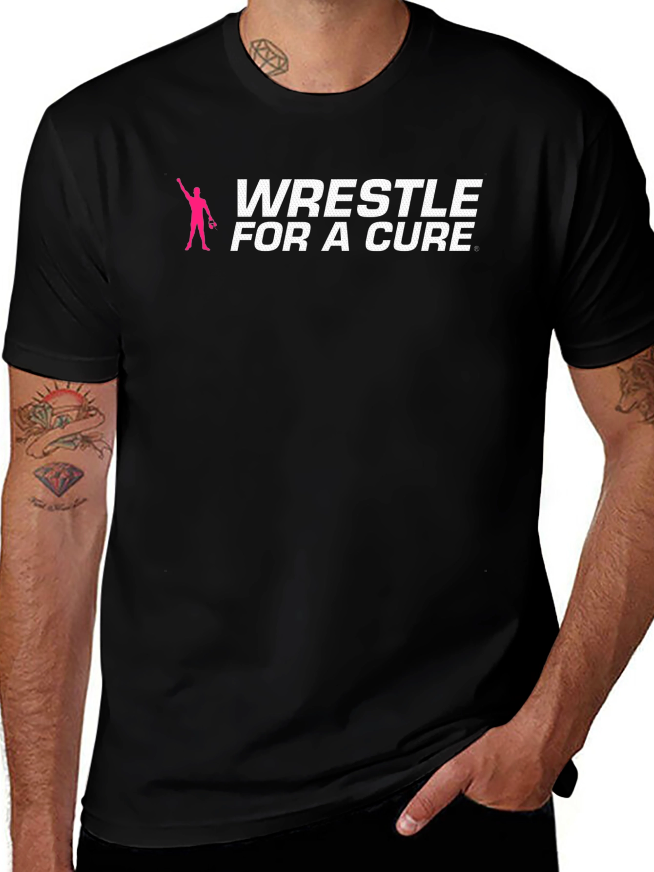 Variant 25 of Wrestle For a Cure Black T-Shirt