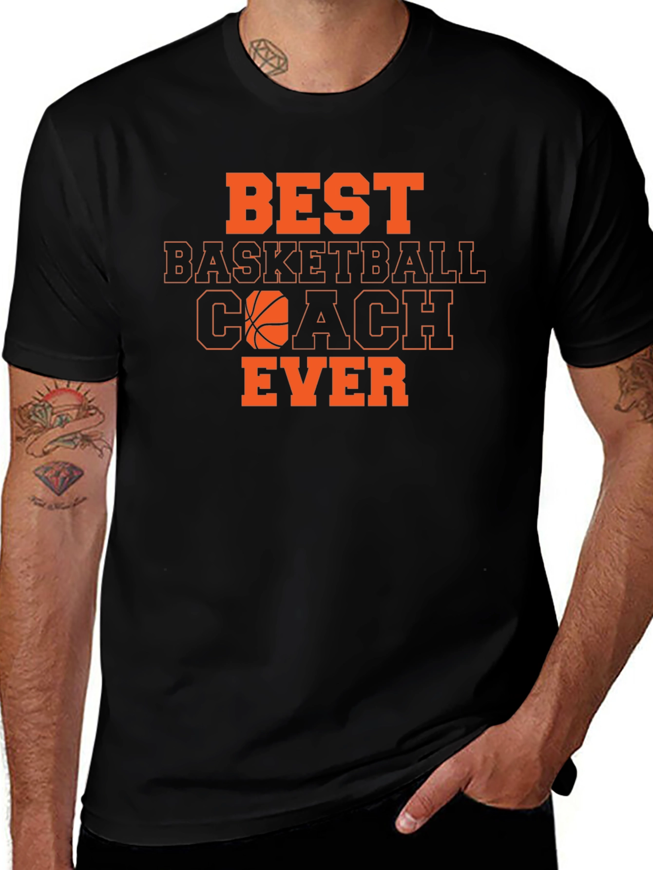 Variant 17 of Best Basketball Coach Ever Black Graphic Tee