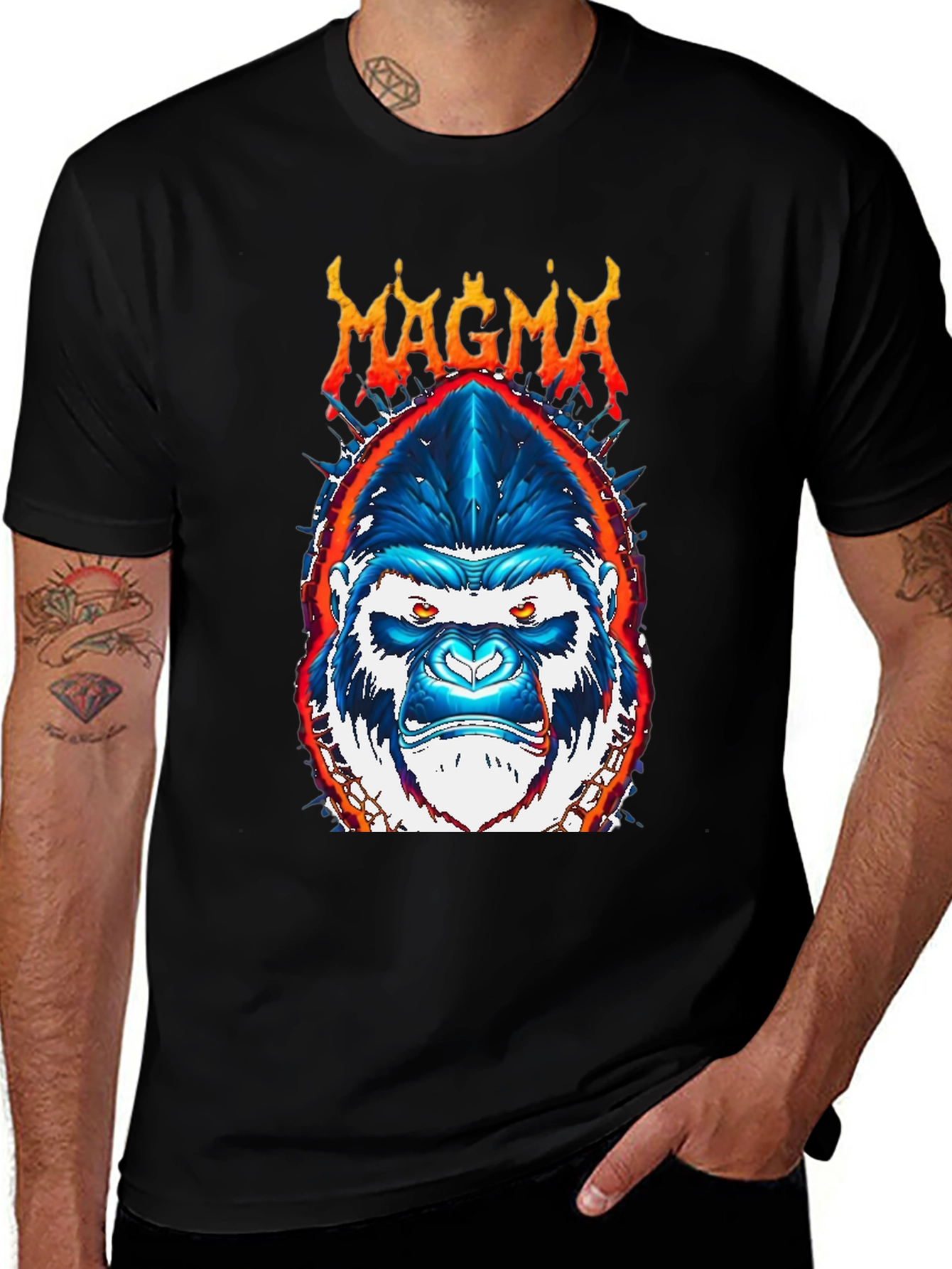 Variant 16 of Magma Gorilla Graphic T-Shirt - Black