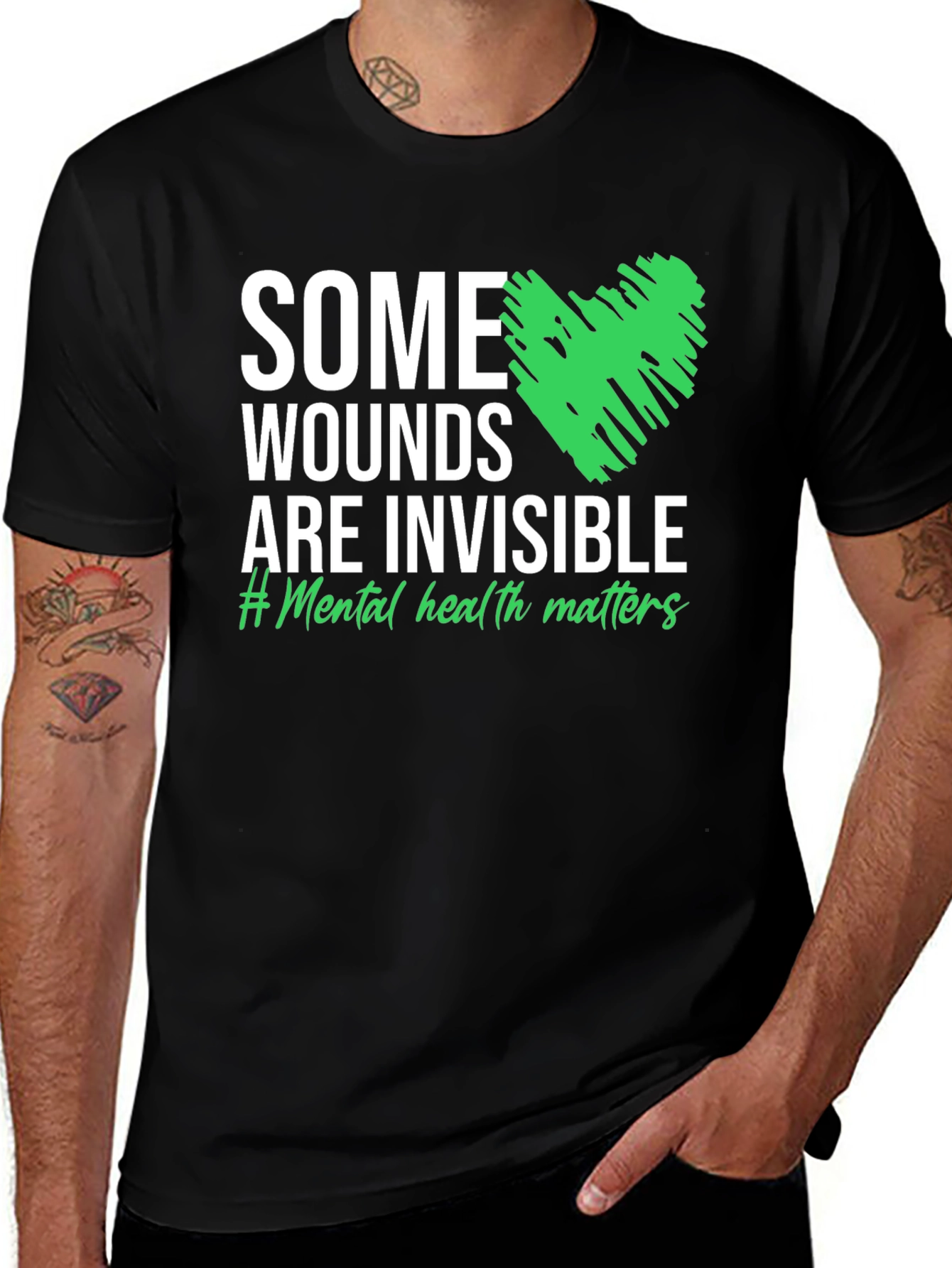 Mental Health Awareness T-Shirt - Invisible Wounds
