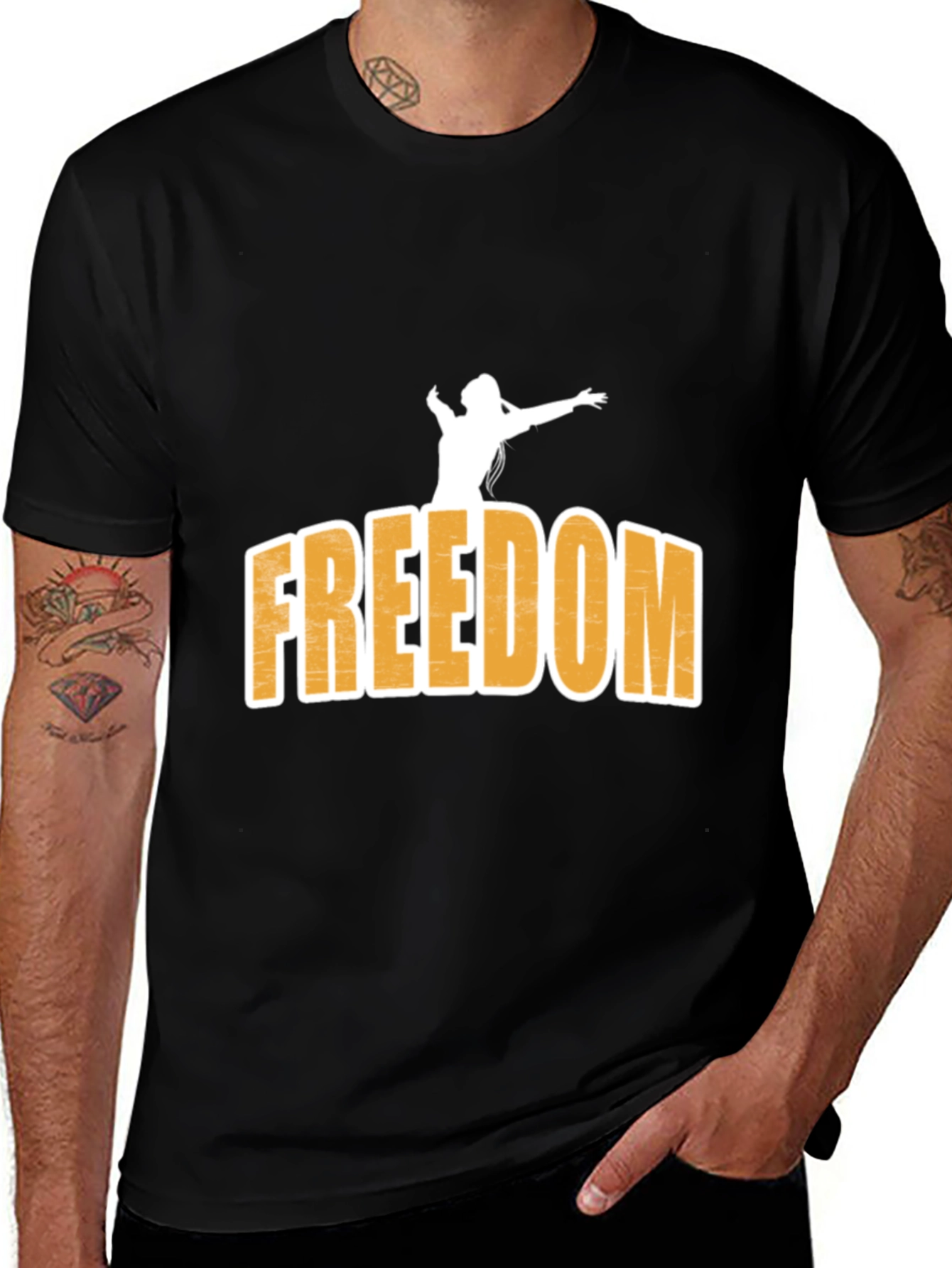 Variant 15 of Freedom Graphic T-Shirt - Classic Black Tee