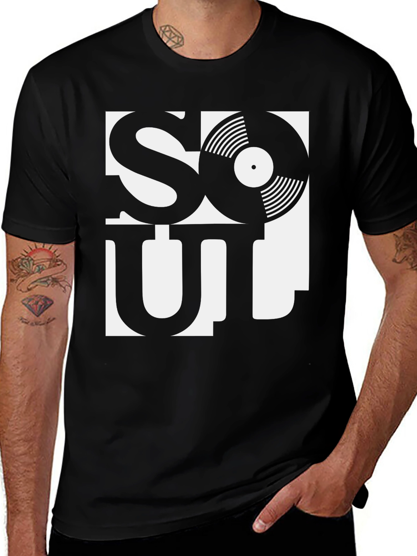 Variant 25 of Soul Music Vinyl Record Graphic T-Shirt