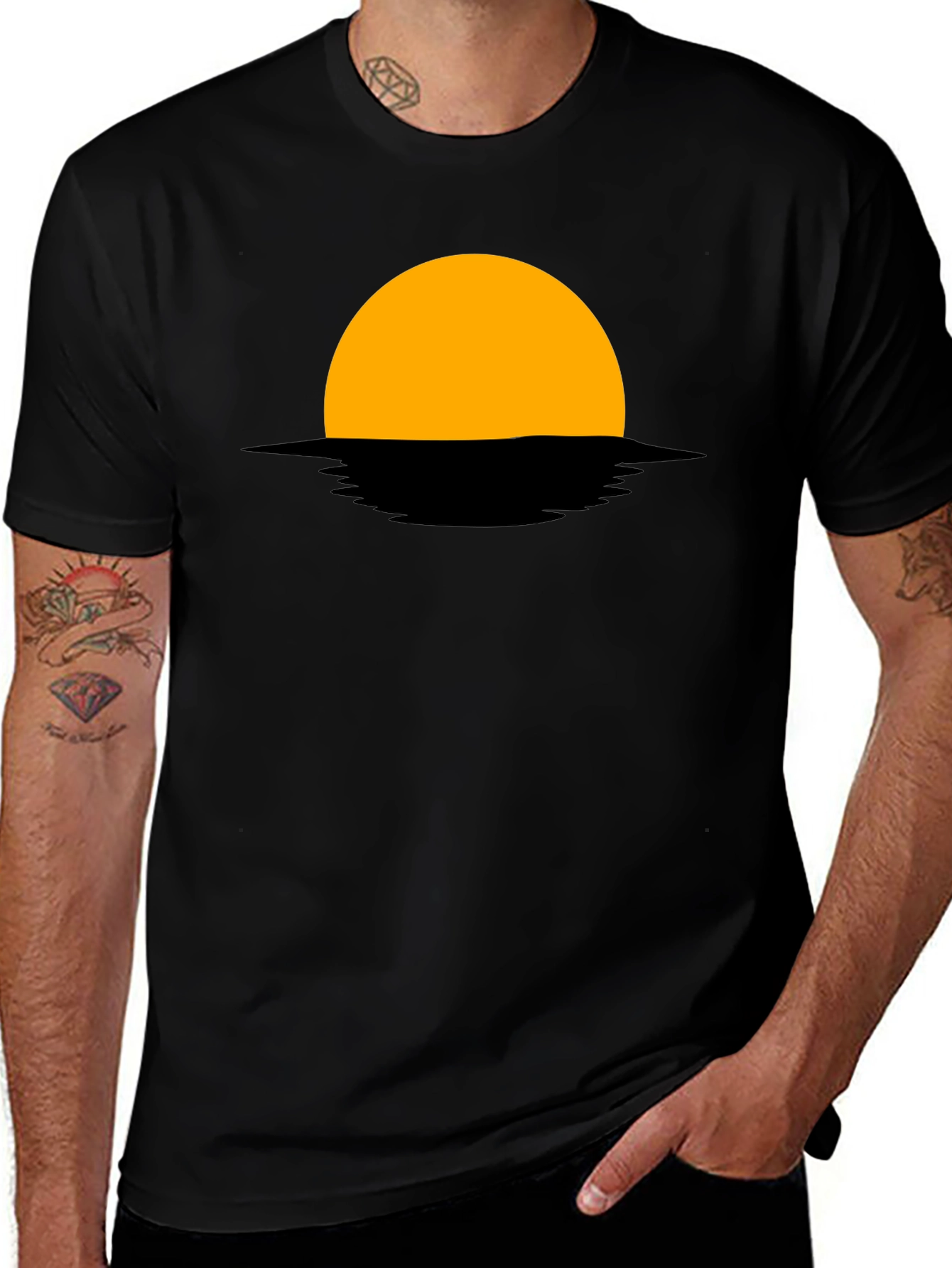 Variant 15 of Sunset Graphic Tee - Modern Minimalist Design