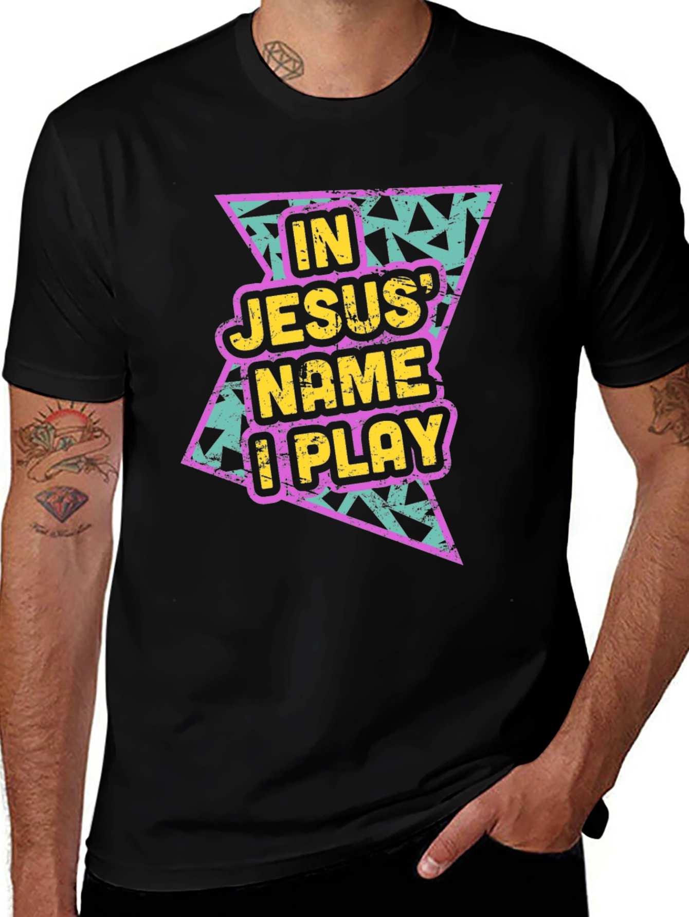 Variant 24 of In Jesus' Name I Play Black T-Shirt