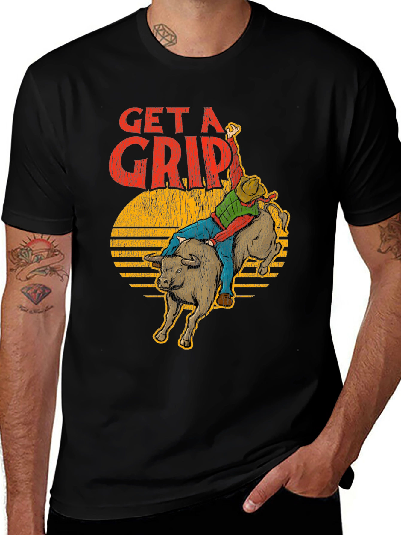 Variant 20 of Get A Grip Rodeo Bull Riding Graphic Tee