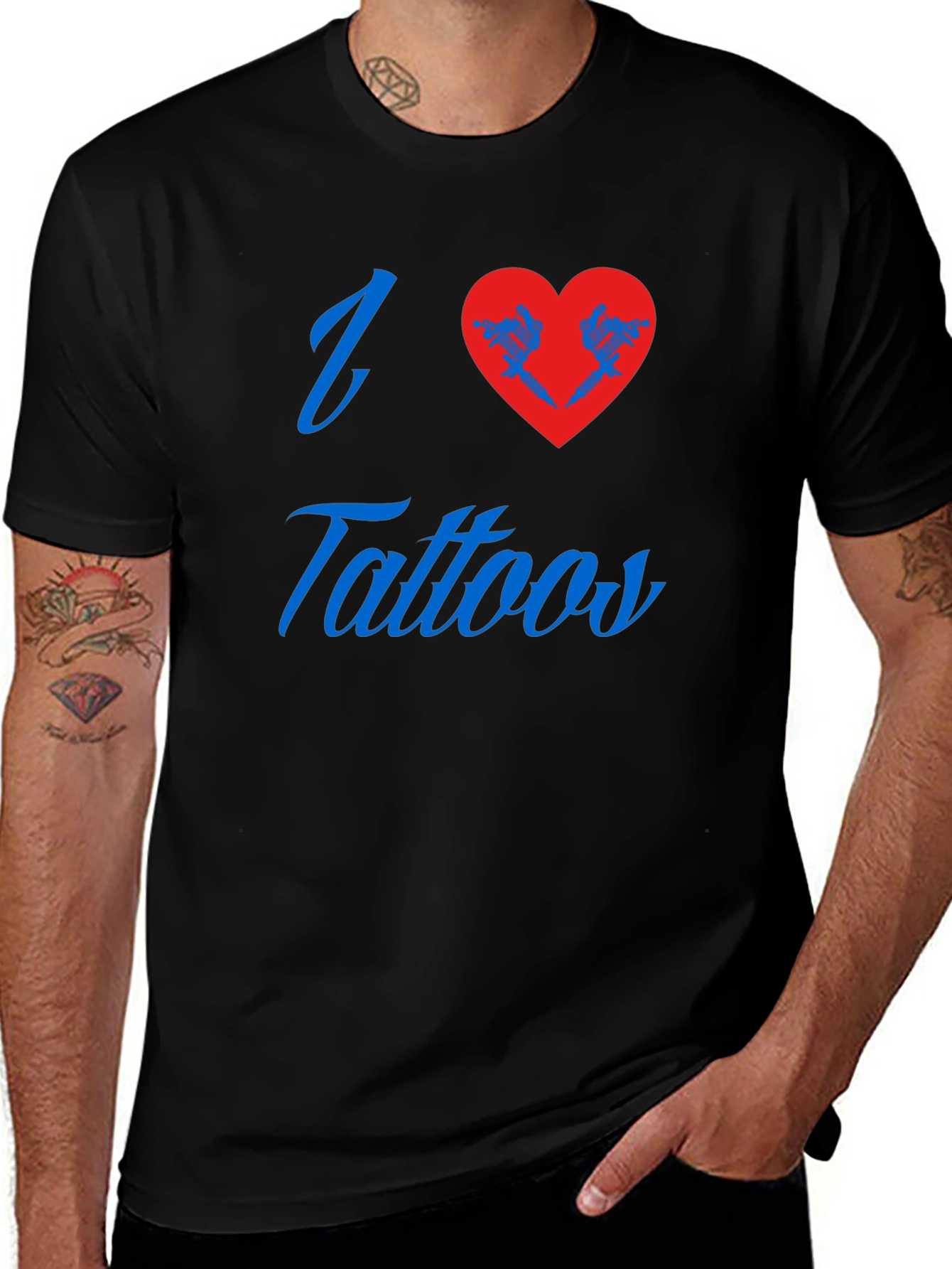 Variant 6 of I Love Tattoos Black T-Shirt 