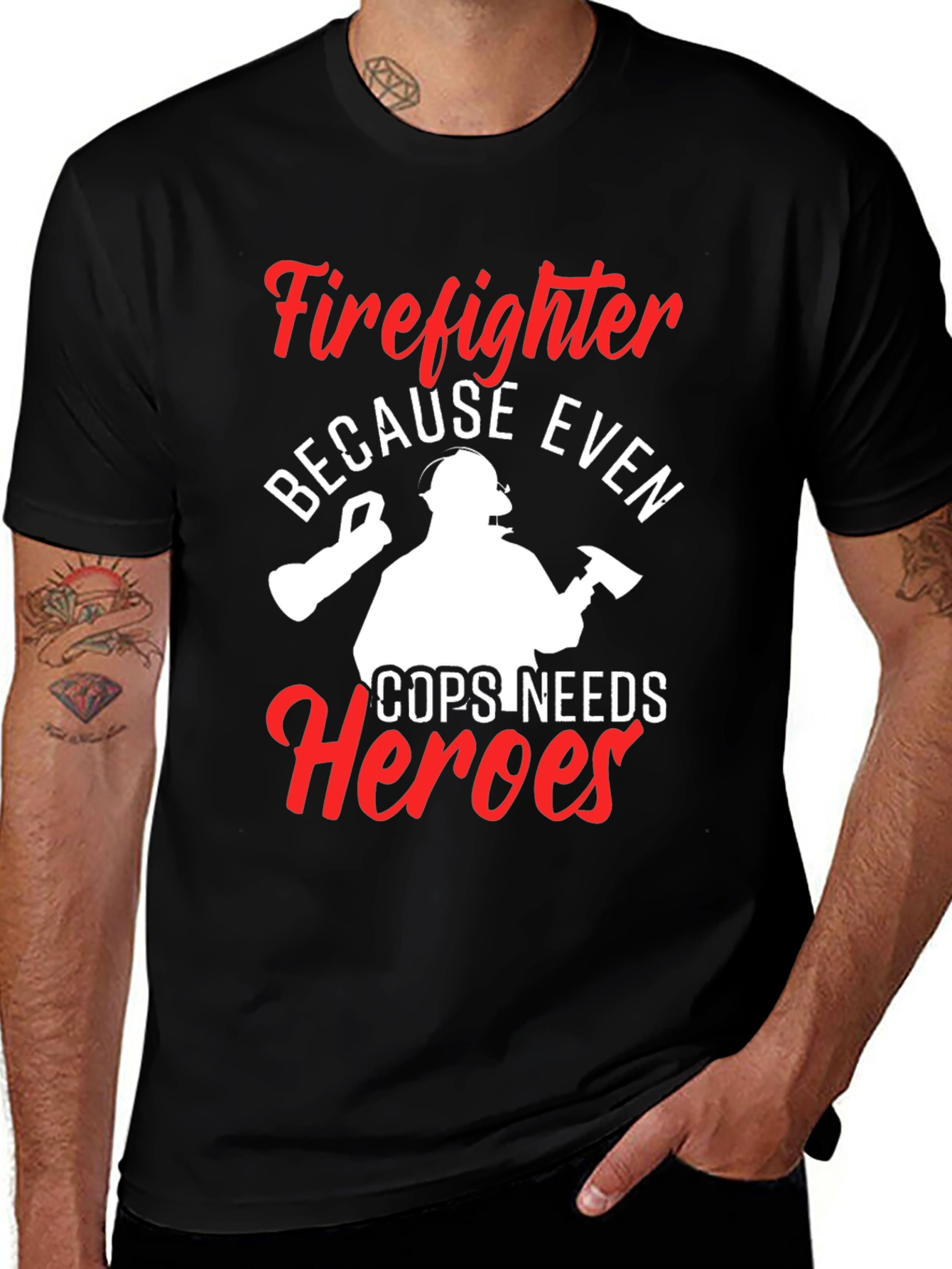 Variant 22 of Firefighter Hero Graphic Tee