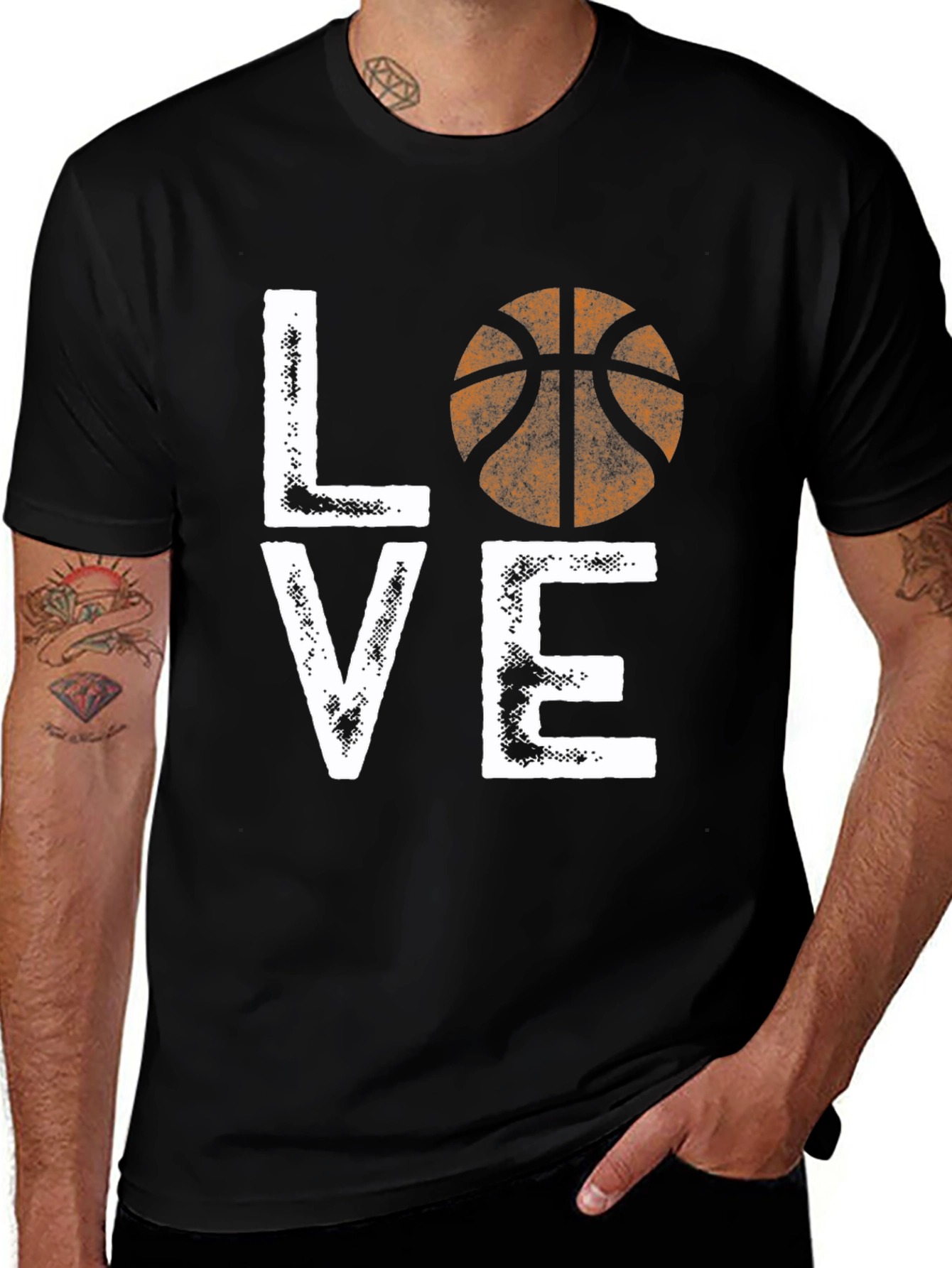 Variant 13 of Basketball Love T-Shirt - Graphic Print Tee