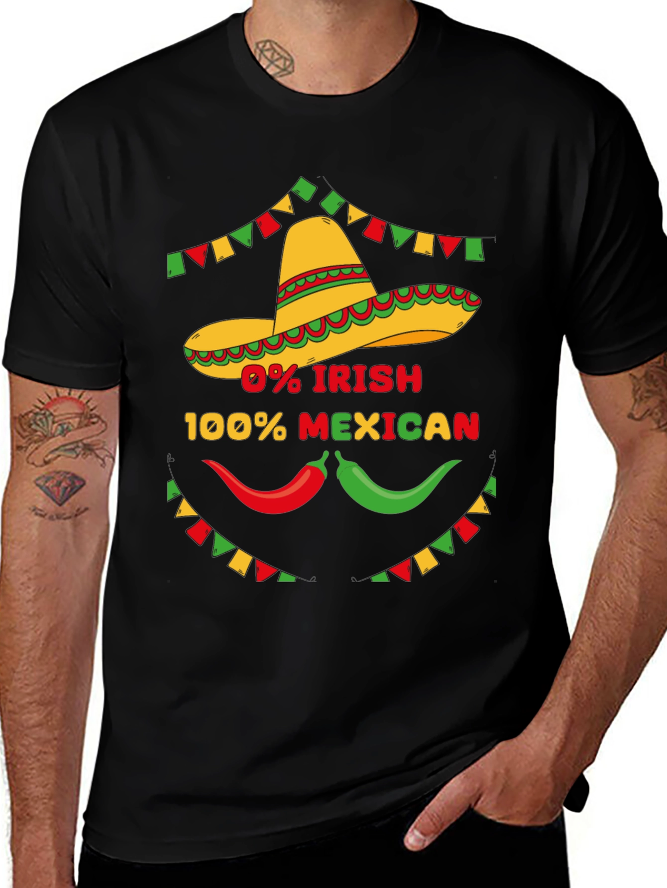Funny 0% Irish 100% Mexican Graphic Tee