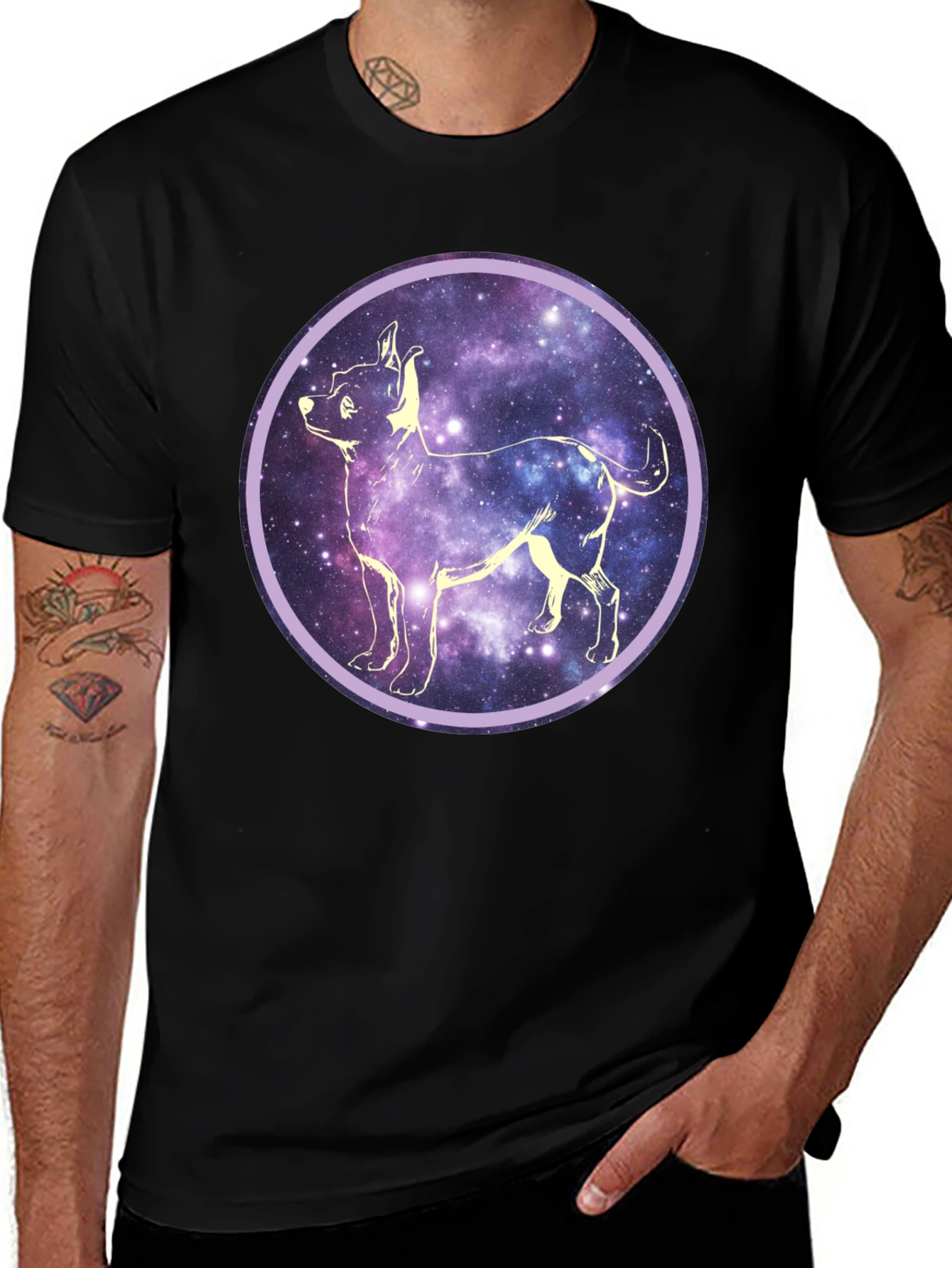 Variant 14 of Galaxy Dog Graphic Tee