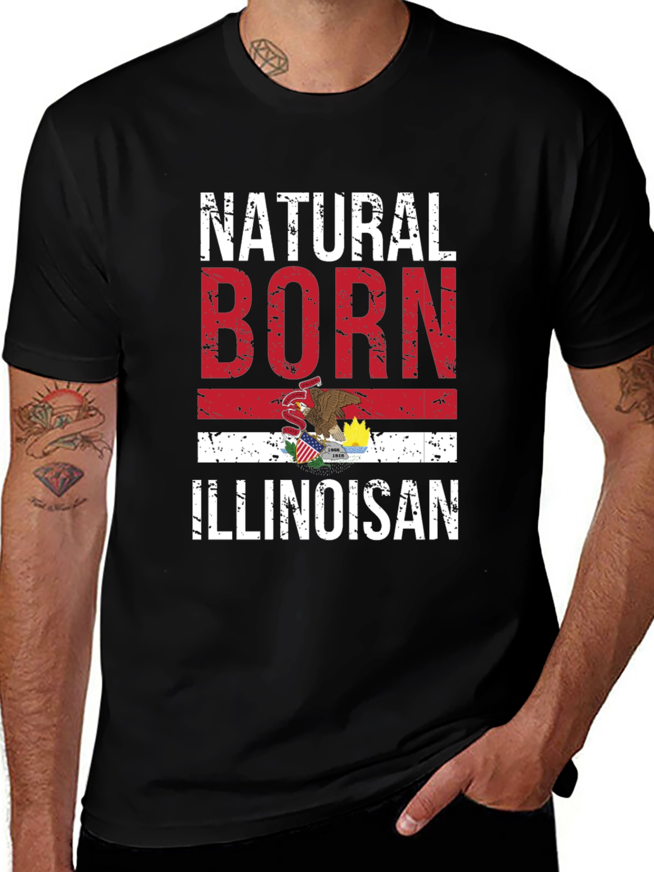 Variant 15 of Natural Born Illinoisan Graphic Tee
