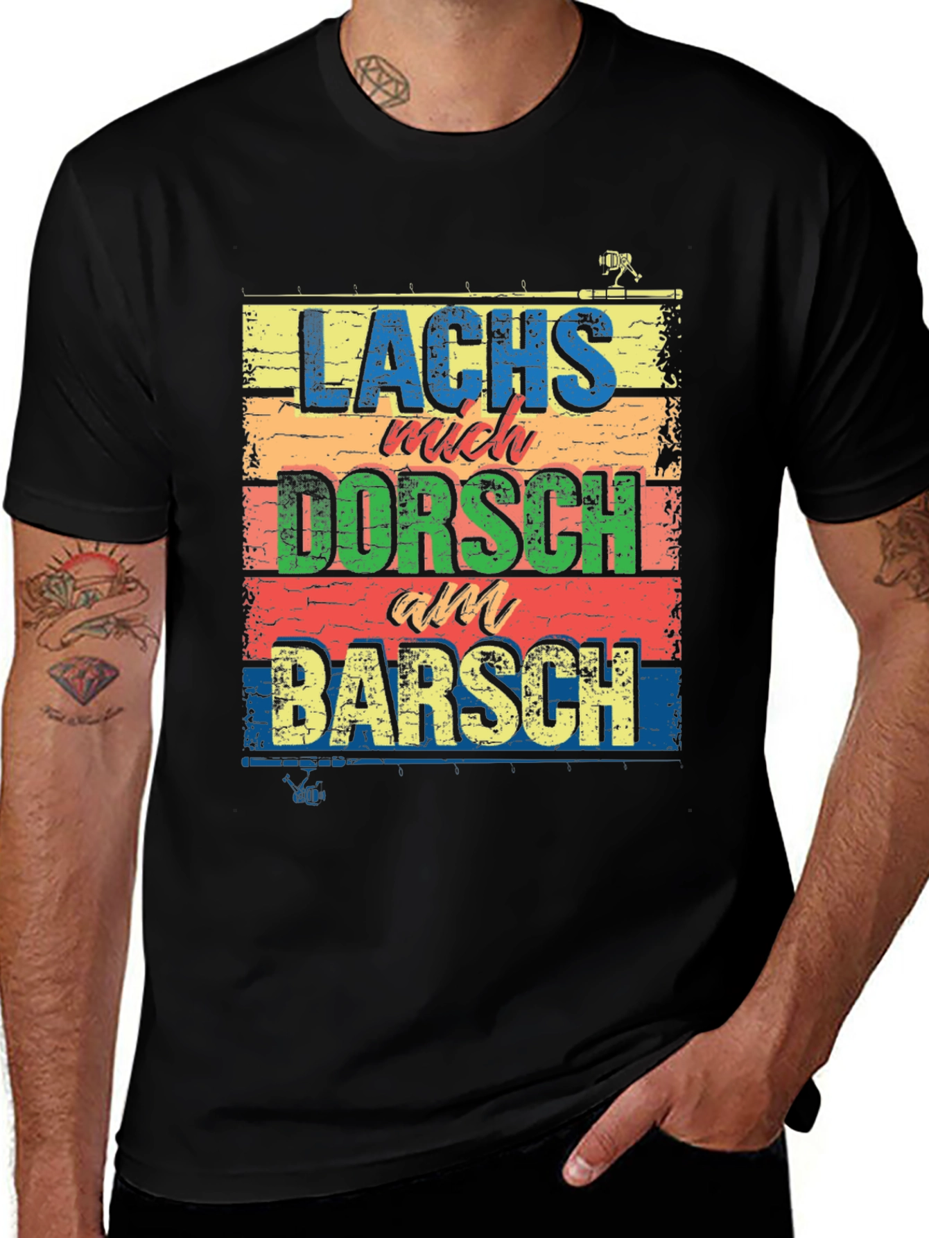 Variant 5 of Lachs, Dorsch, and Barsch Angler T-Shirt