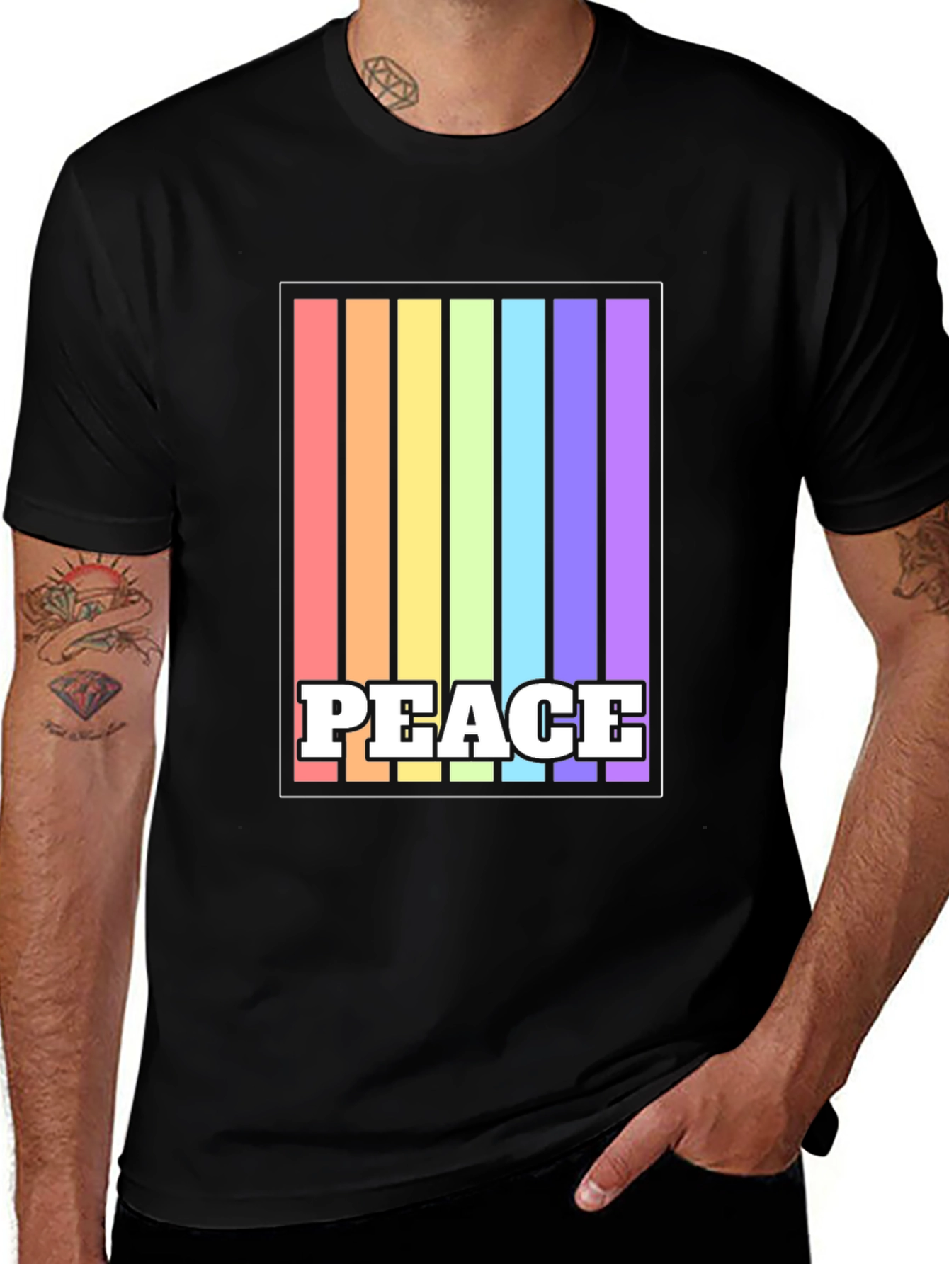 Variant 11 of Rainbow Peace T-Shirt