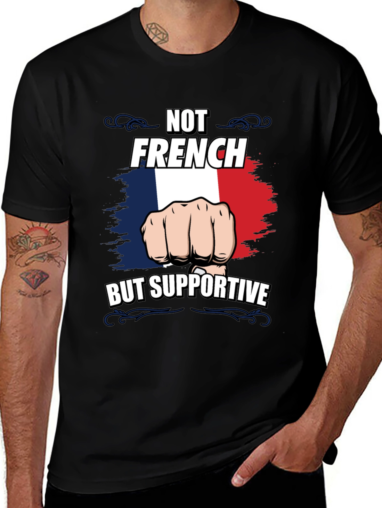 Variant 23 of Not French But Supportive Tee